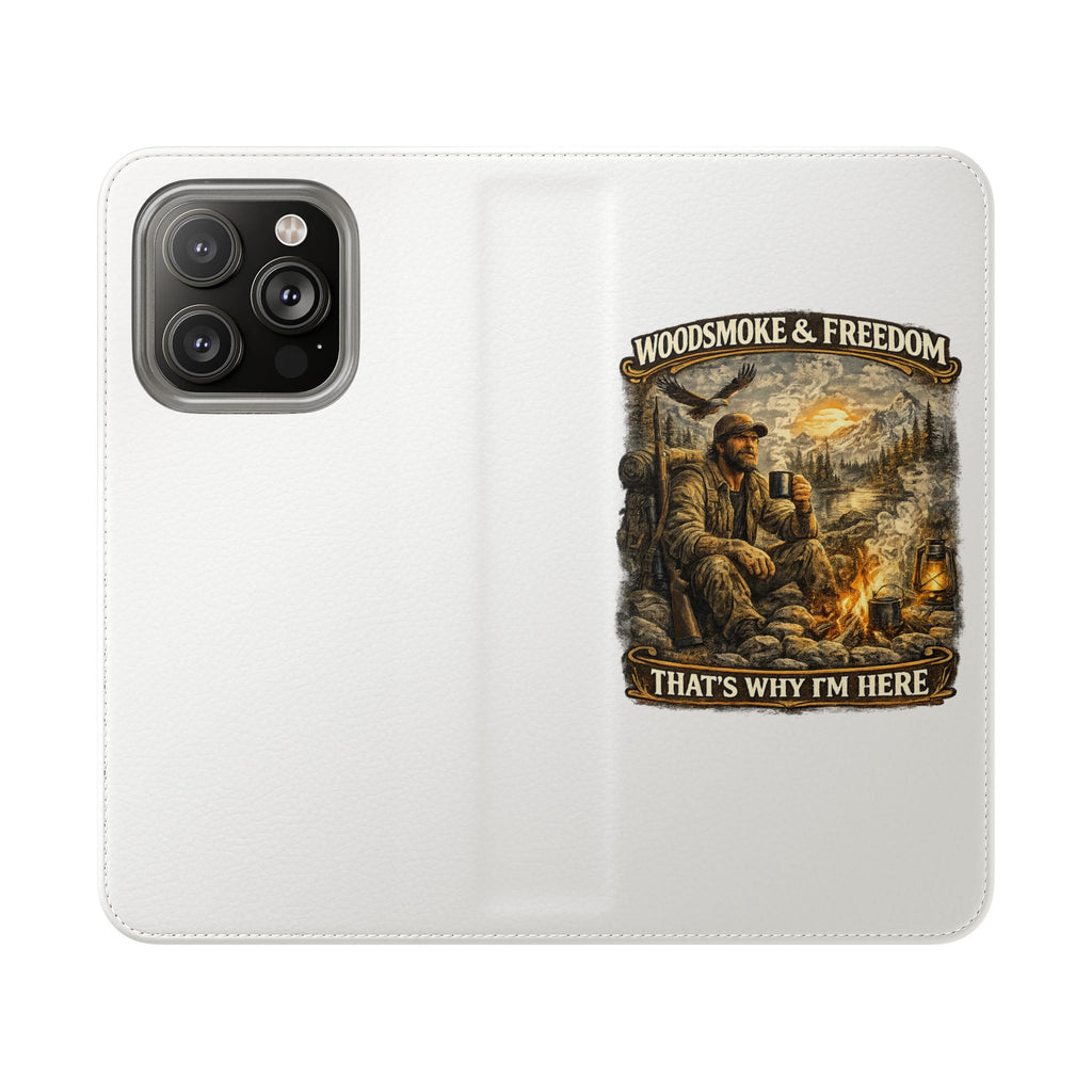 Flip Case - Woods, Smoke & Freedom Campfire Wallet Phone Case
