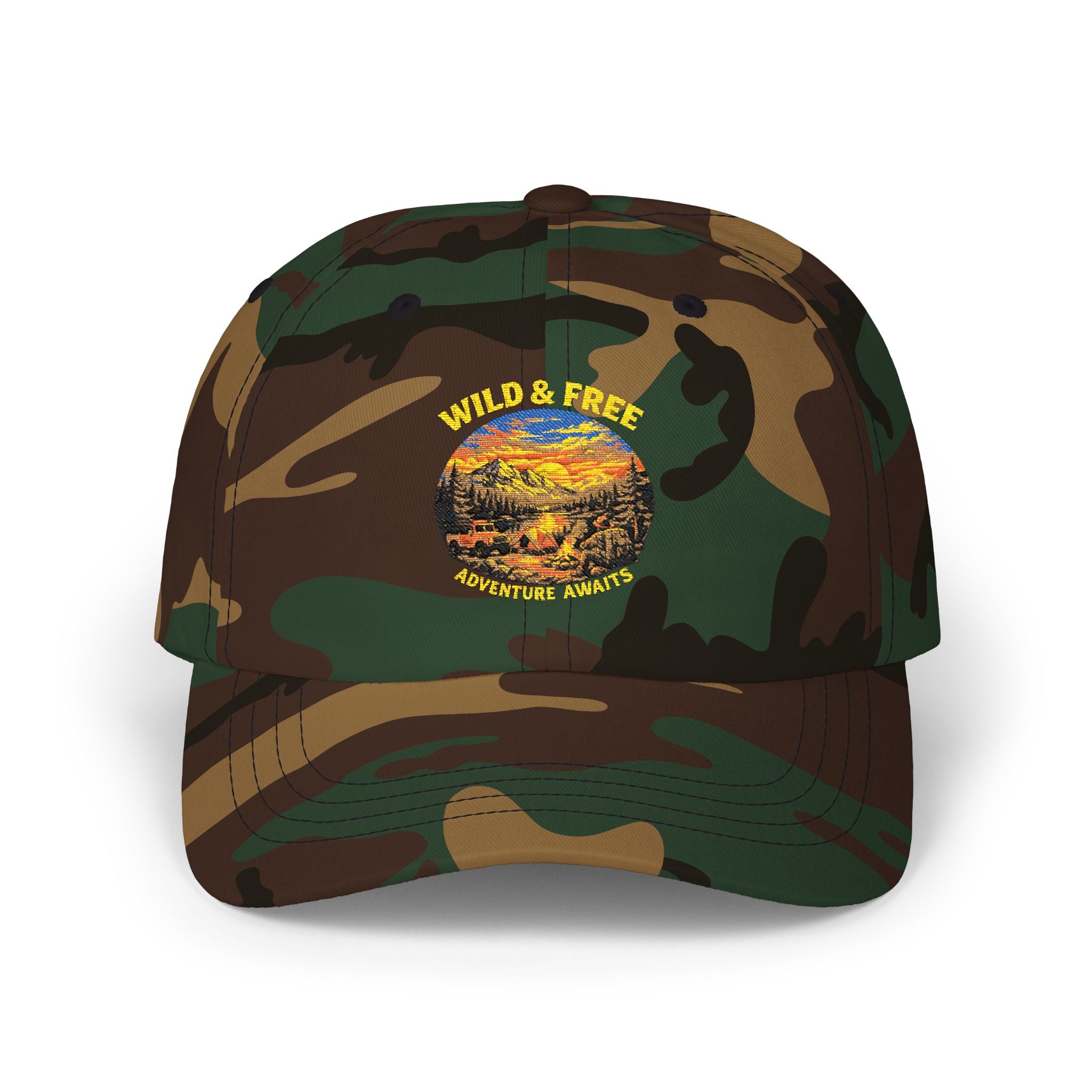 Sunset Trail Dad Cap — Wild & Free Mountain Landscape Hat