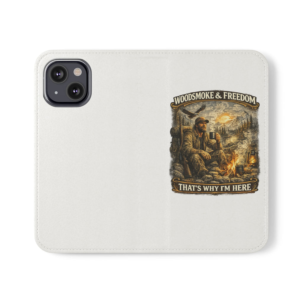 Flip Case - Woods, Smoke & Freedom Campfire Wallet Phone Case