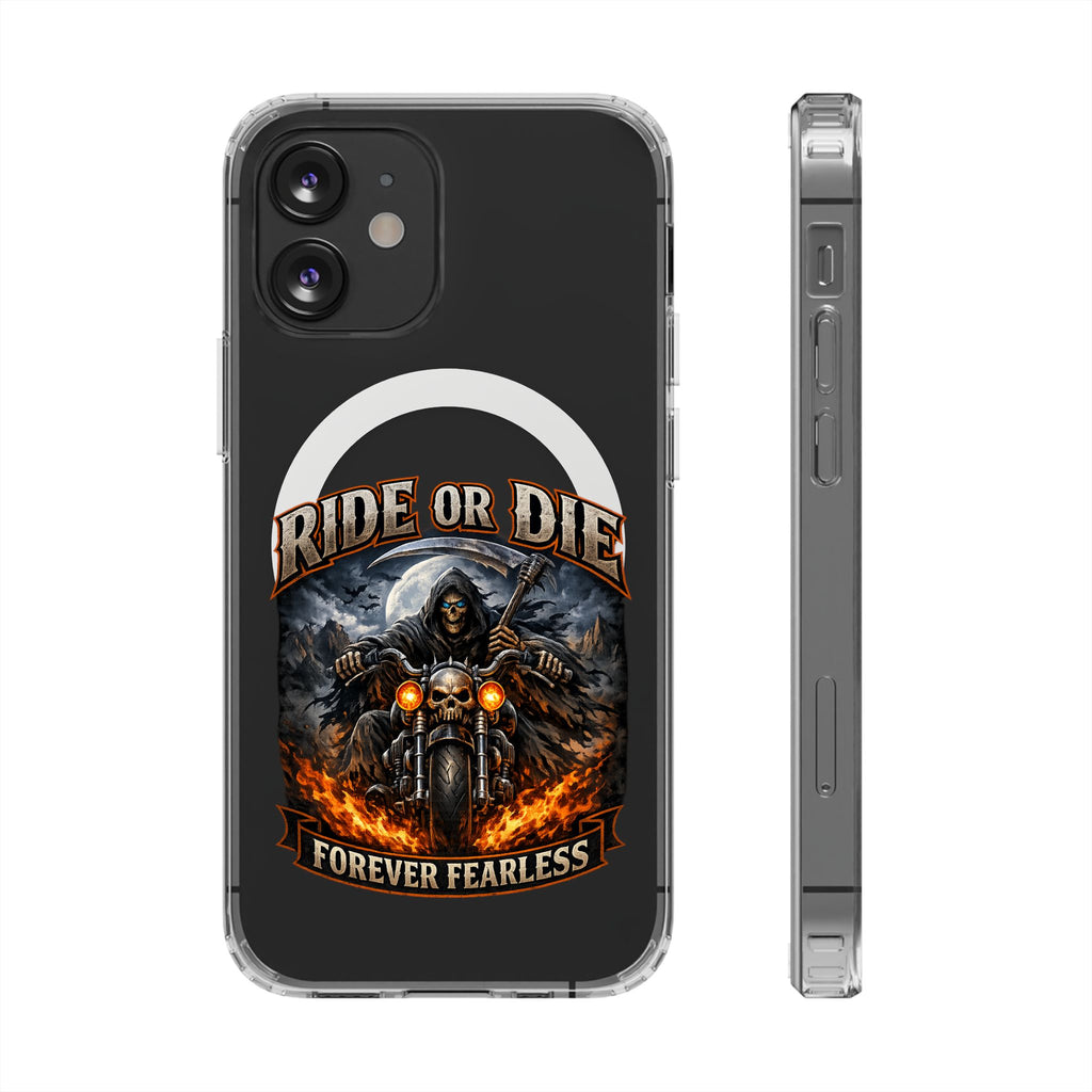 Ride or Die Motorcycle Clear Magnetic Phone Case — "Forever Fearless"