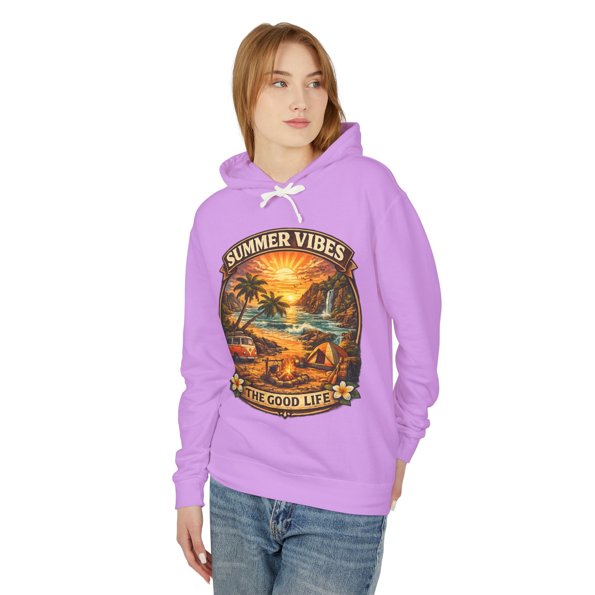 Summer Vibes Hoodie — The Good Life Beach Sunset Pullover