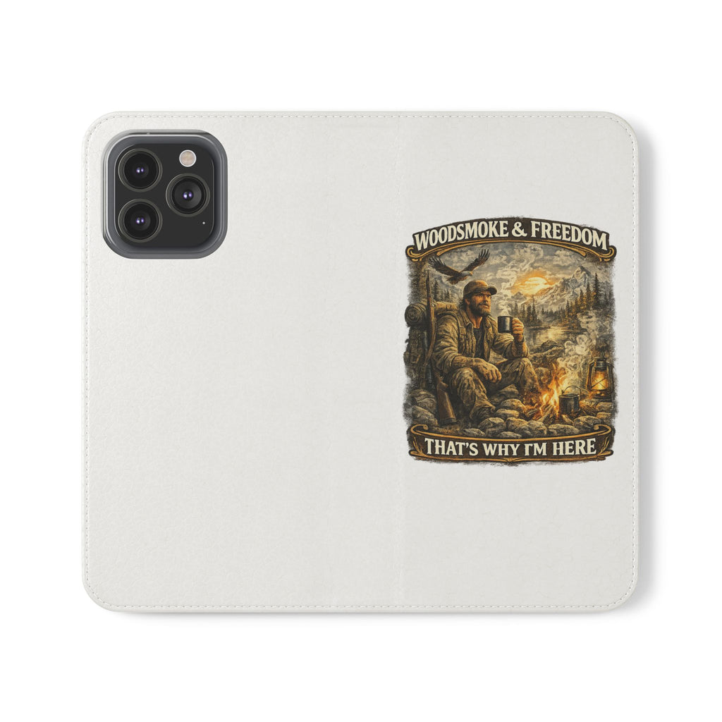 Flip Case - Woods, Smoke & Freedom Campfire Wallet Phone Case