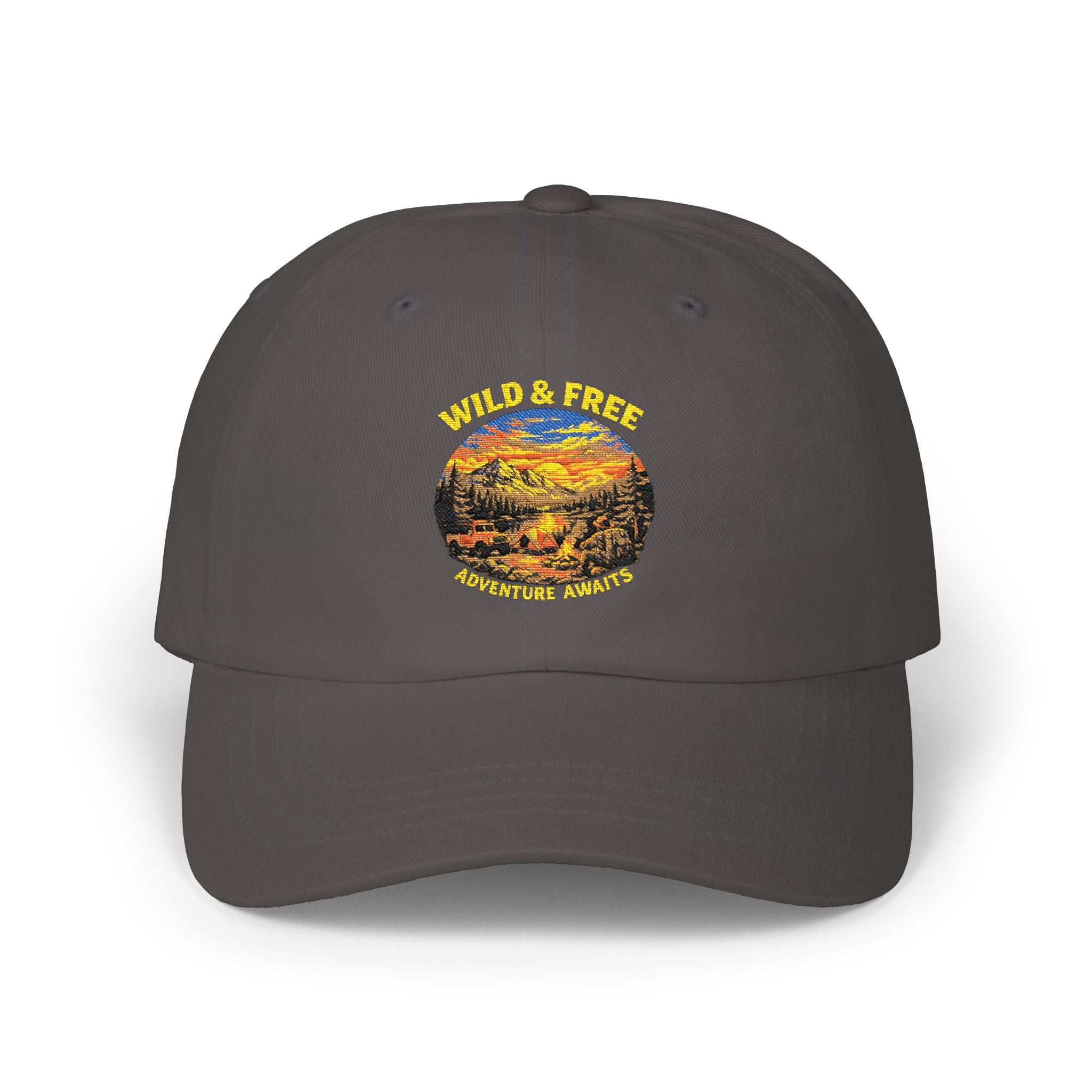 Sunset Trail Dad Cap — Wild & Free Mountain Landscape Hat