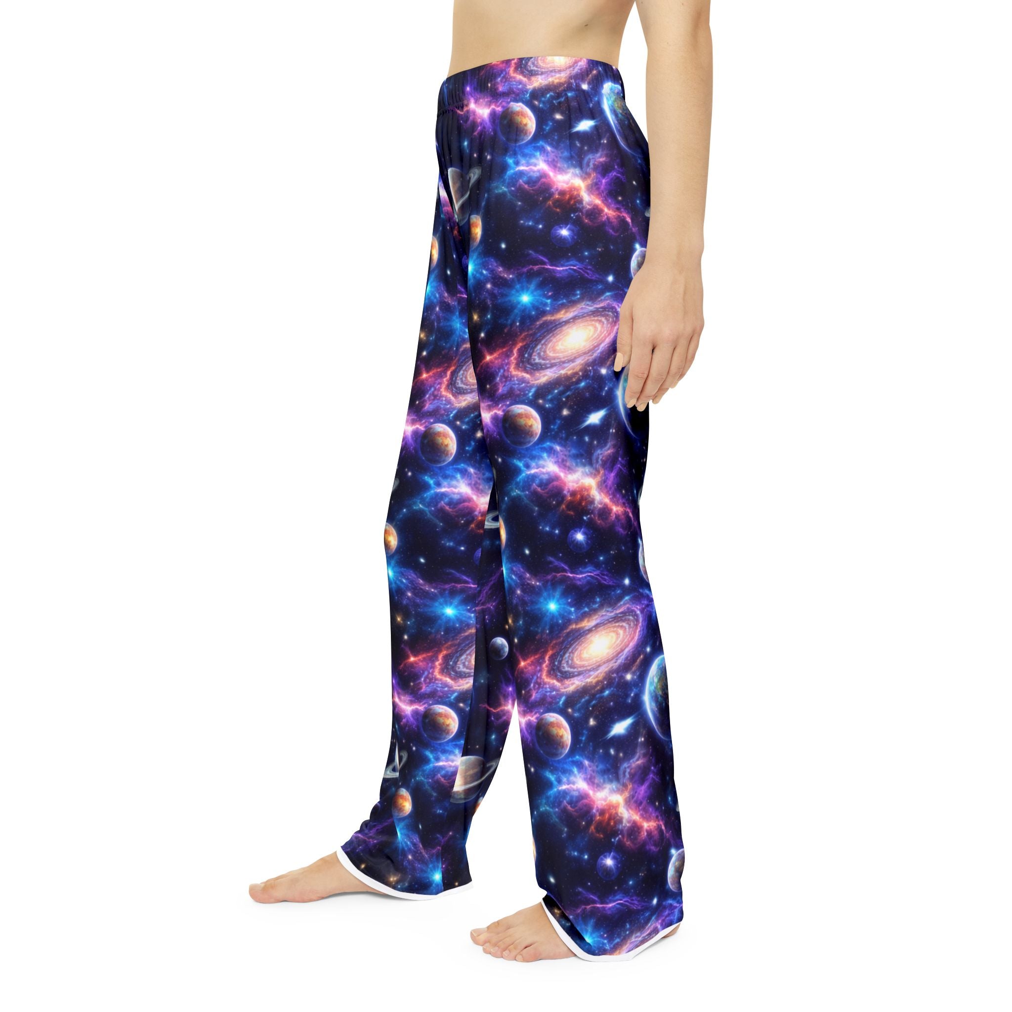 Galaxy Print Women's Pajama Pants — Space Planet All-Over-Print Lounge Pants