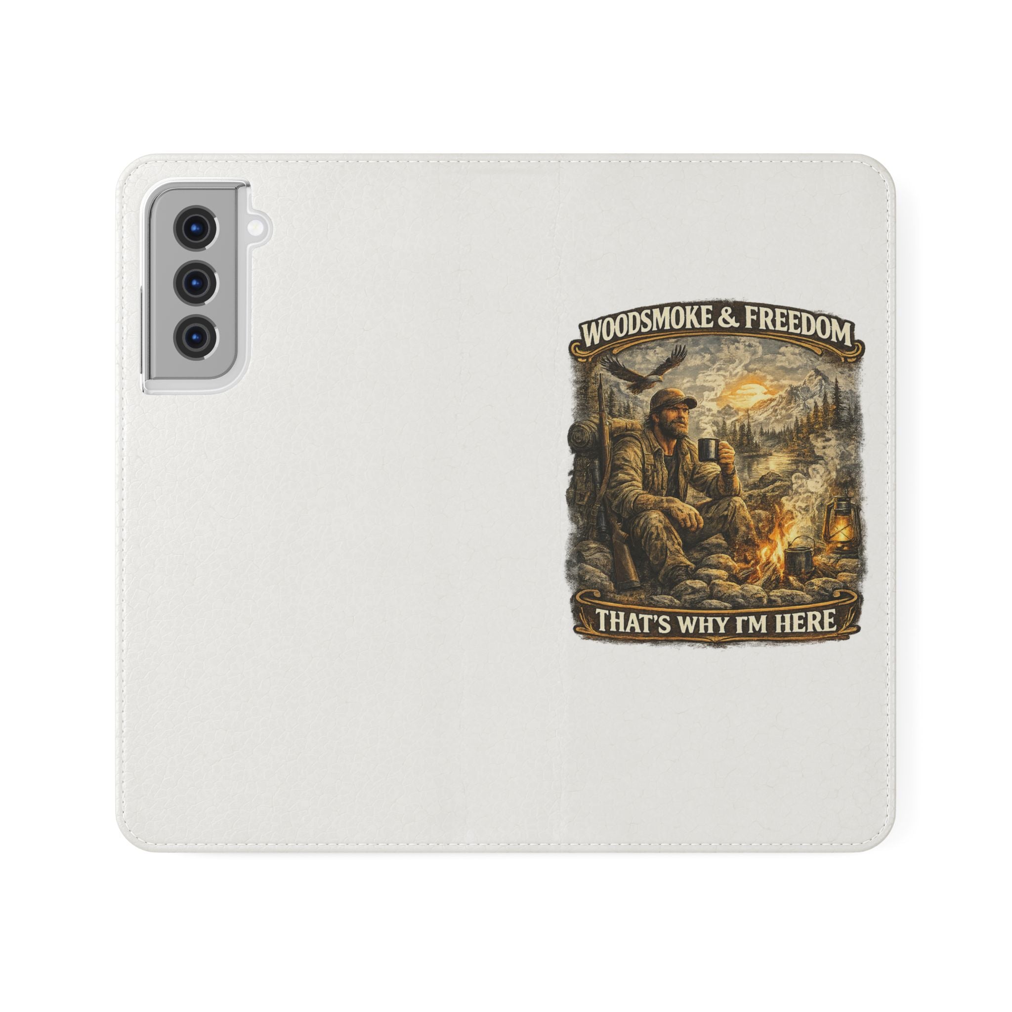 Flip Case - Woods, Smoke & Freedom Campfire Wallet Phone Case