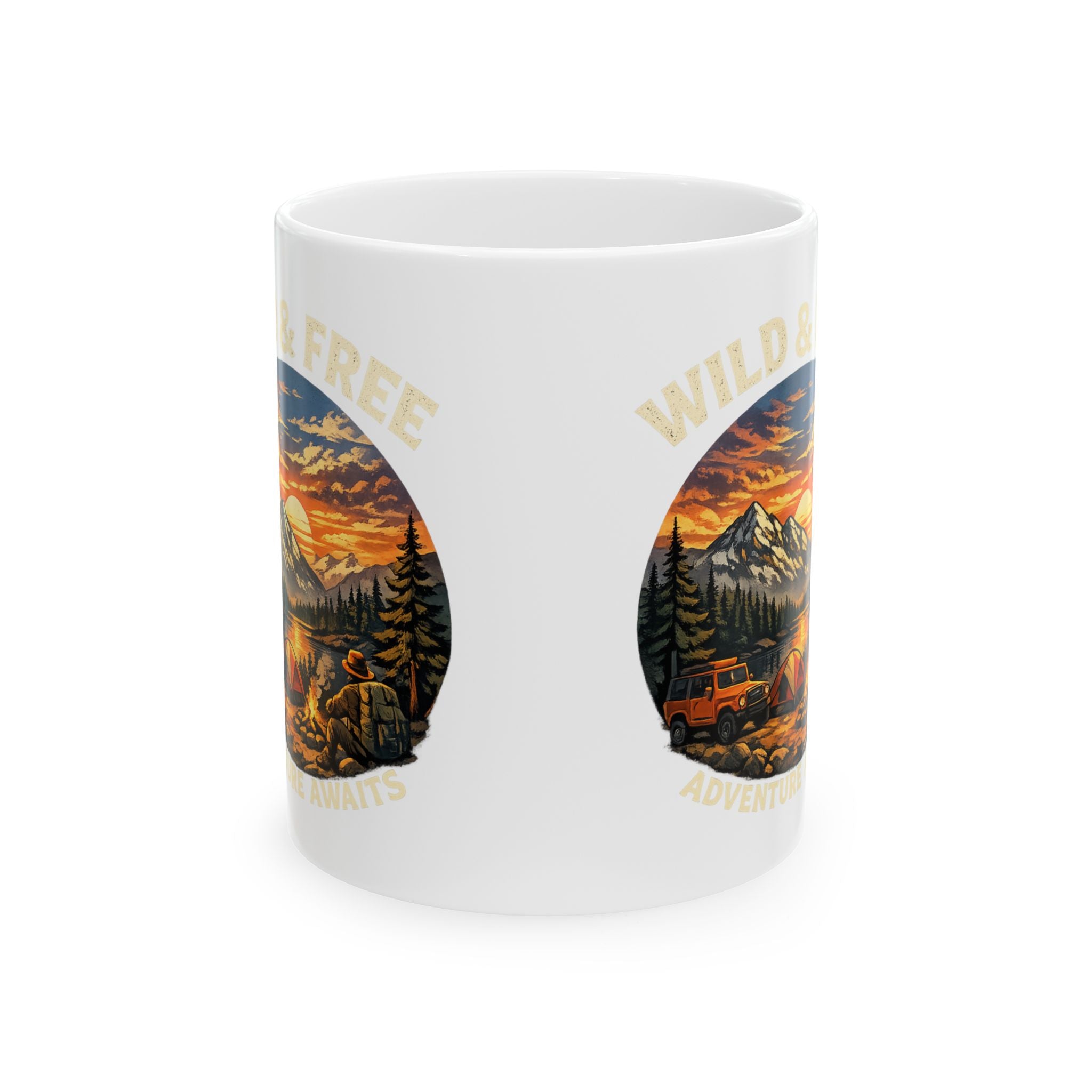 Mug - "Wilderness Adventure" Scenic Mountain Camp Coffee Mug (11oz/15oz)