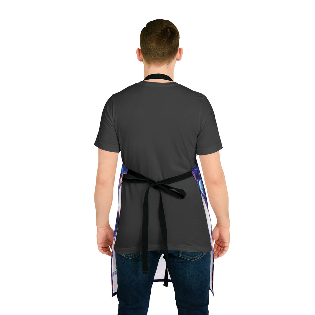 Galaxy Space Print Apron — Cosmic Planets & Nebula Kitchen Apron