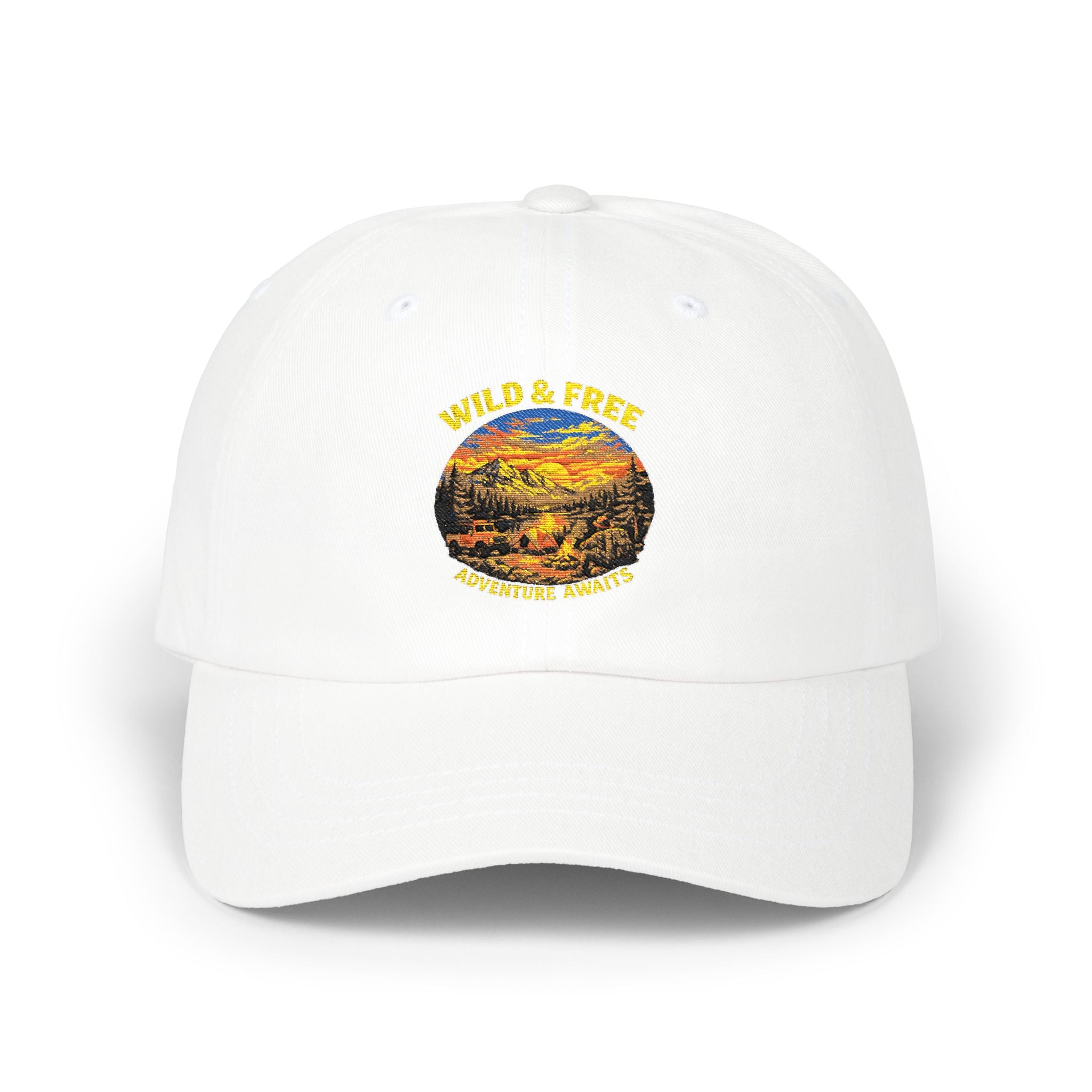 Sunset Trail Dad Cap — Wild & Free Mountain Landscape Hat