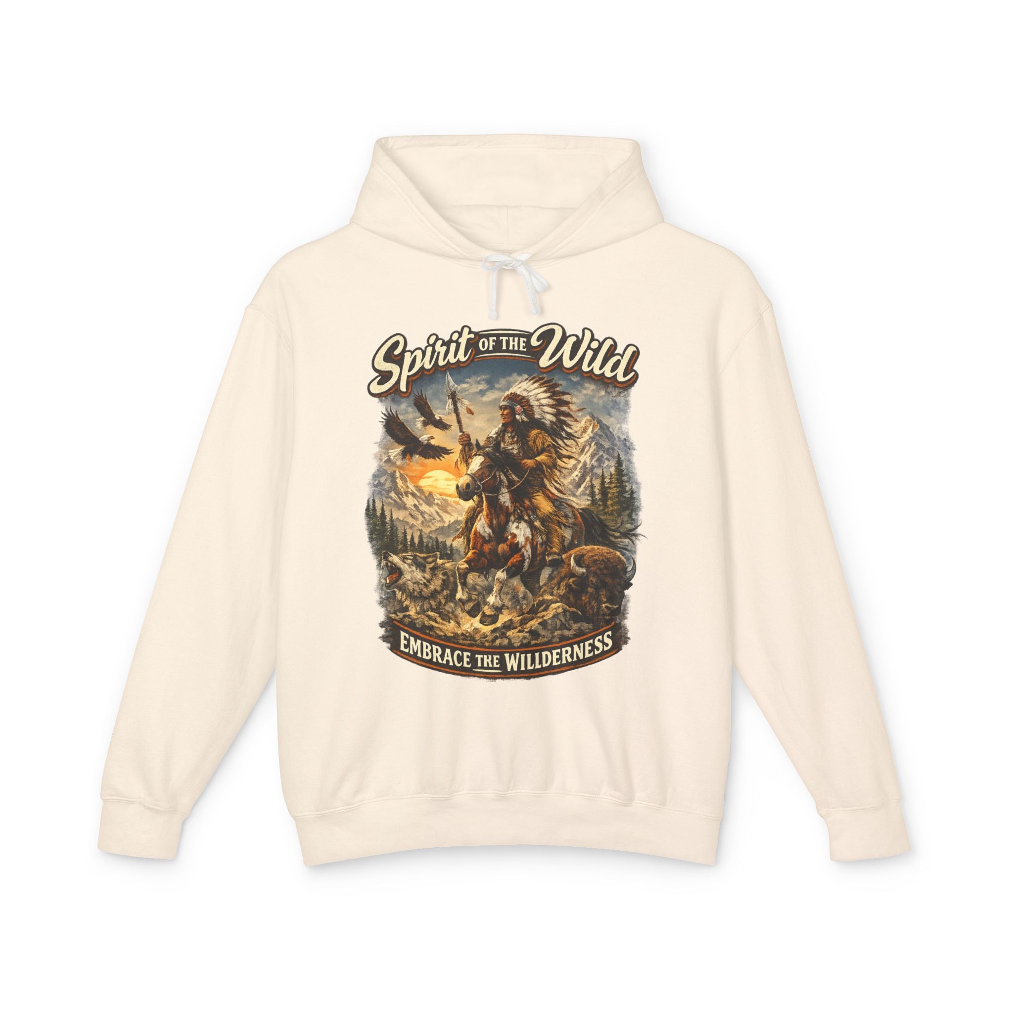 Spirit of the Wild Hoodie — Embrace the Wilderness Native Horse Graphic Hoodie