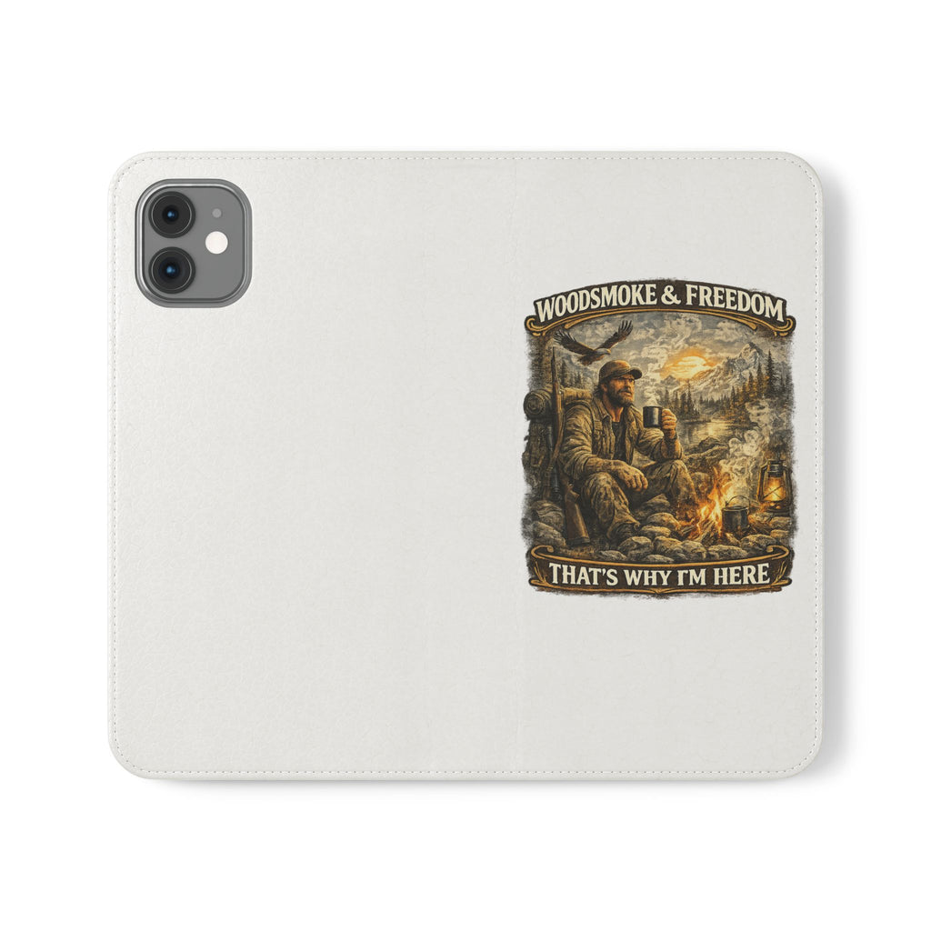 Flip Case - Woods, Smoke & Freedom Campfire Wallet Phone Case