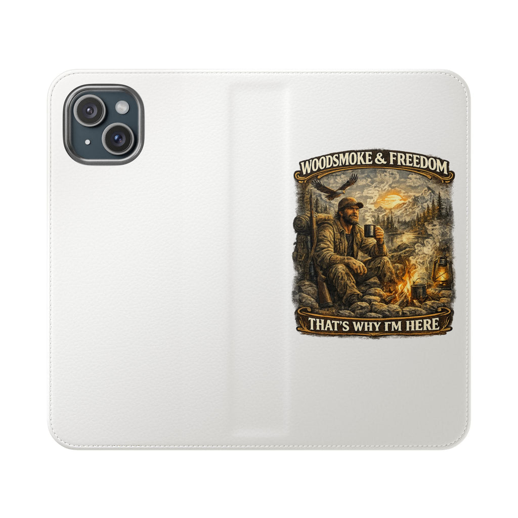 Flip Case - Woods, Smoke & Freedom Campfire Wallet Phone Case