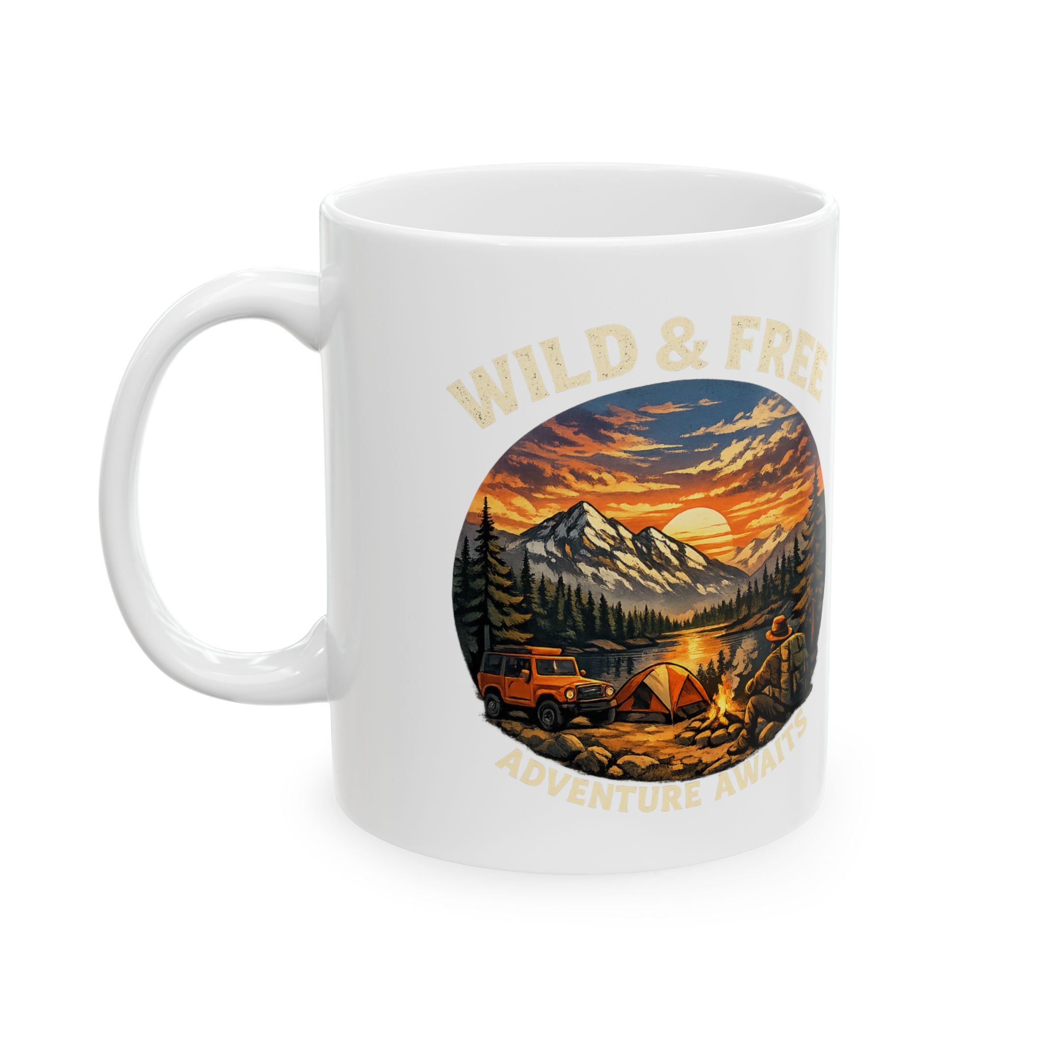 Mug - "Wilderness Adventure" Scenic Mountain Camp Coffee Mug (11oz/15oz)