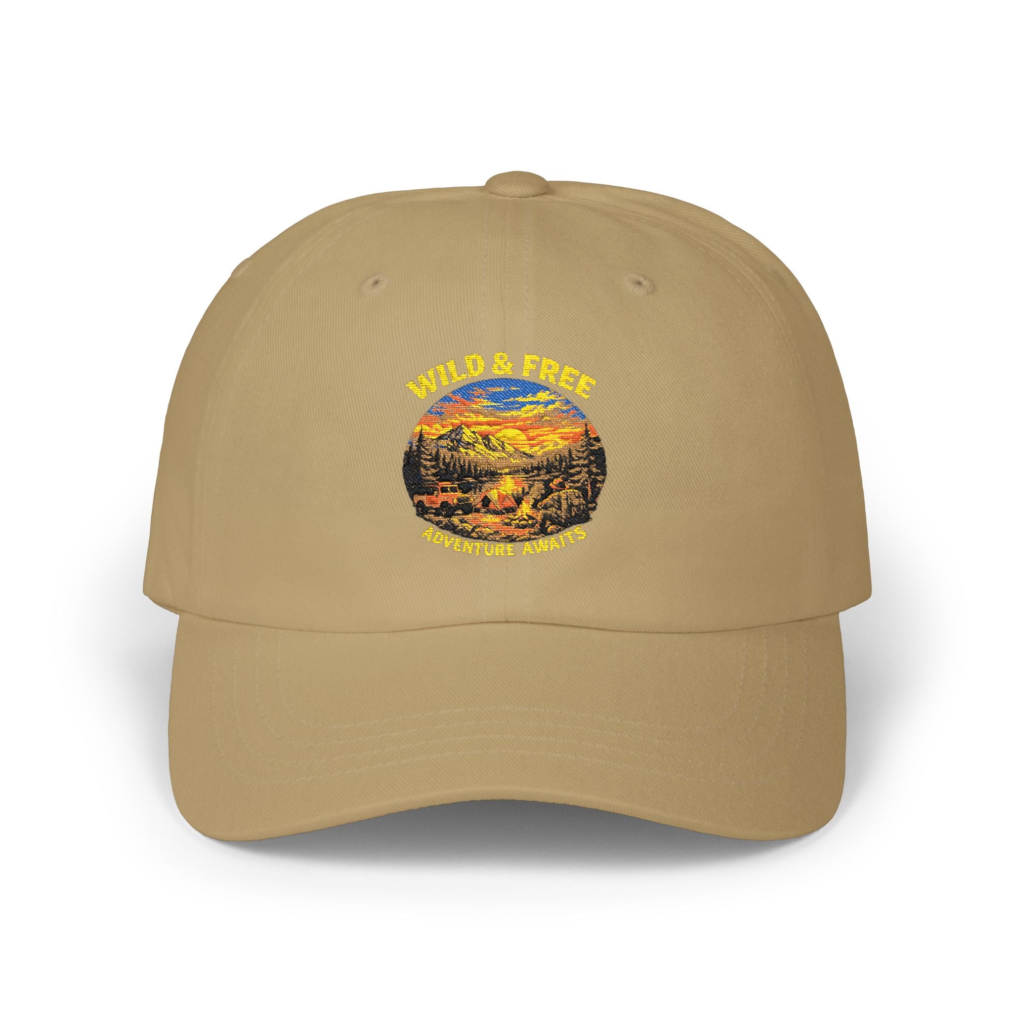 Sunset Trail Dad Cap — Wild & Free Mountain Landscape Hat