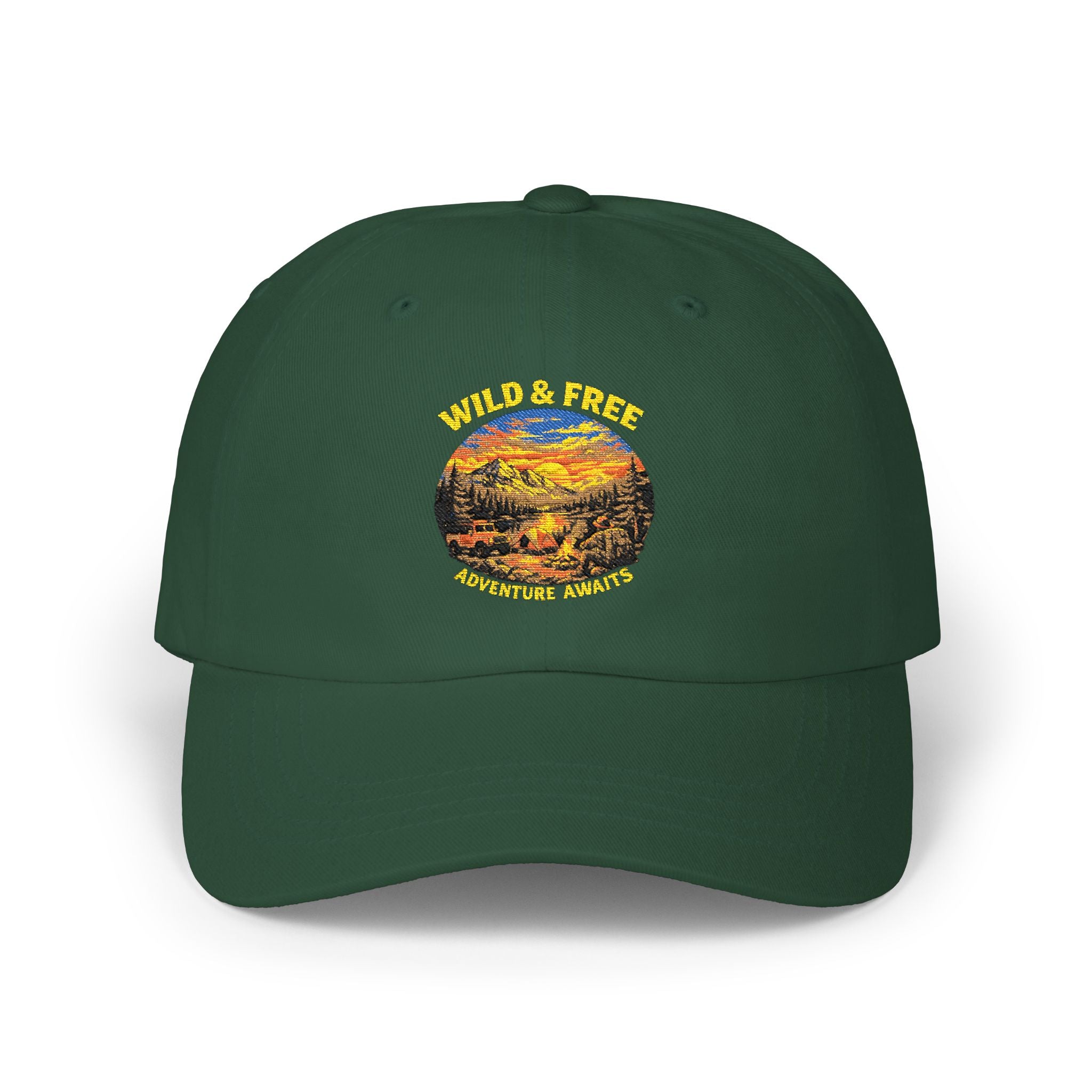 Sunset Trail Dad Cap — Wild & Free Mountain Landscape Hat