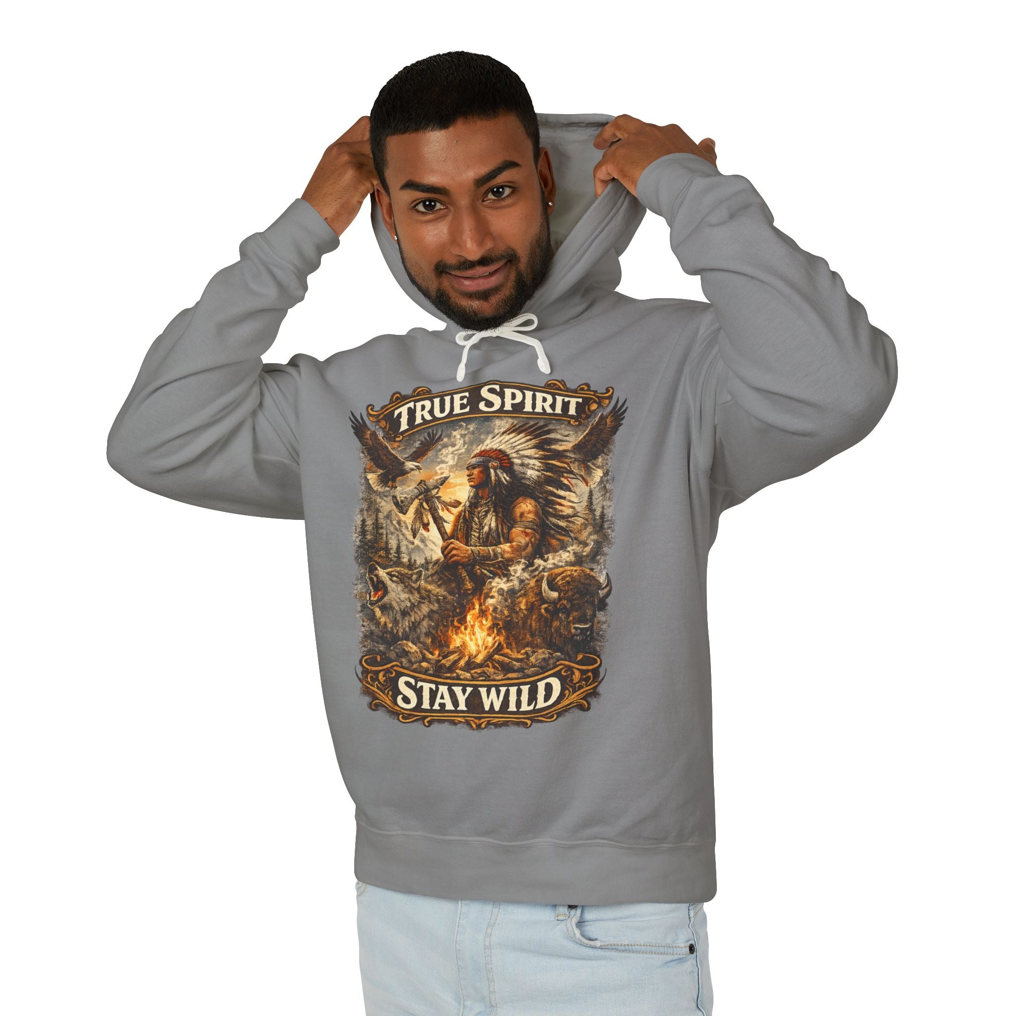 Stay Wild Hoodie — True Spirit Native-Inspired Graphic Hoodie