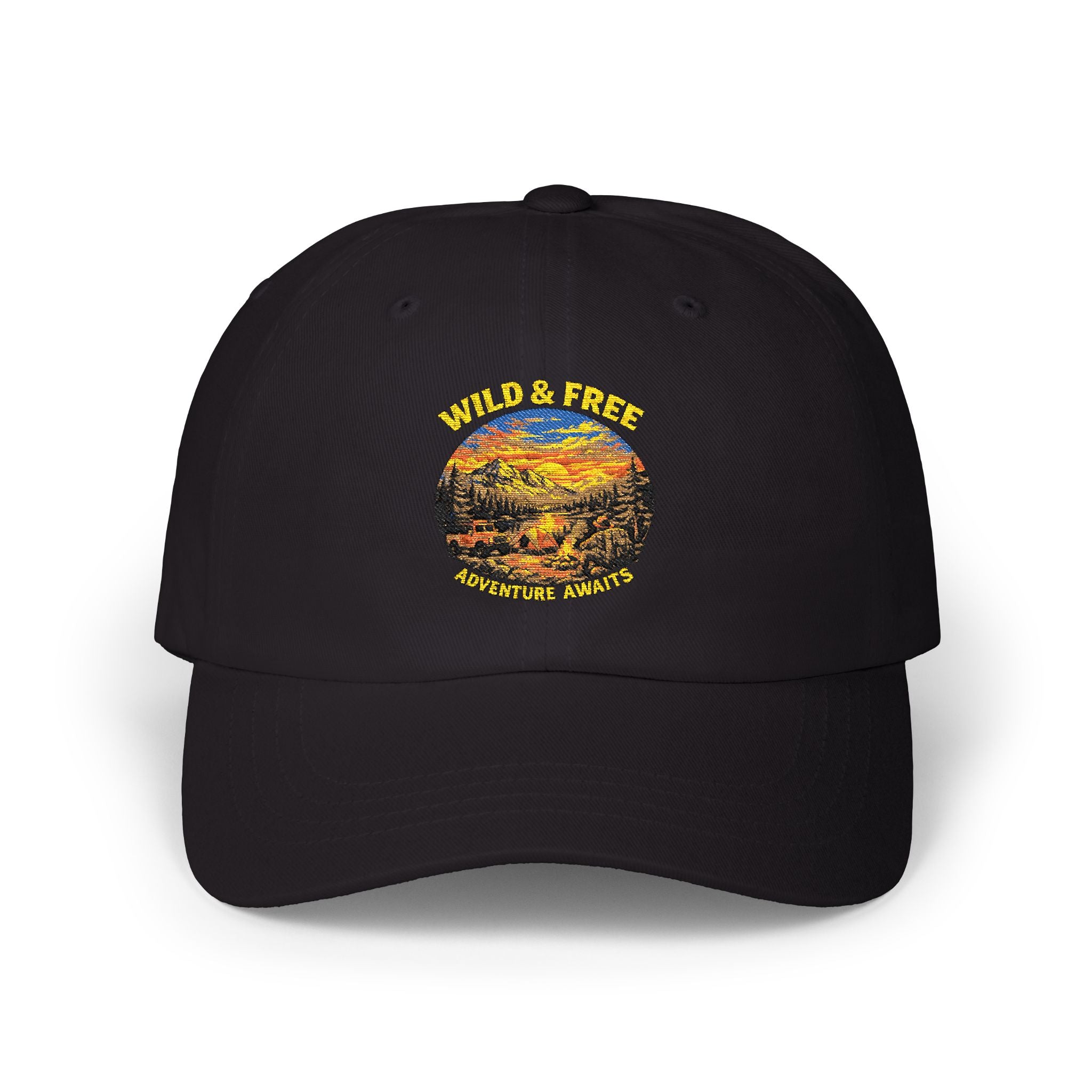 Sunset Trail Dad Cap — Wild & Free Mountain Landscape Hat