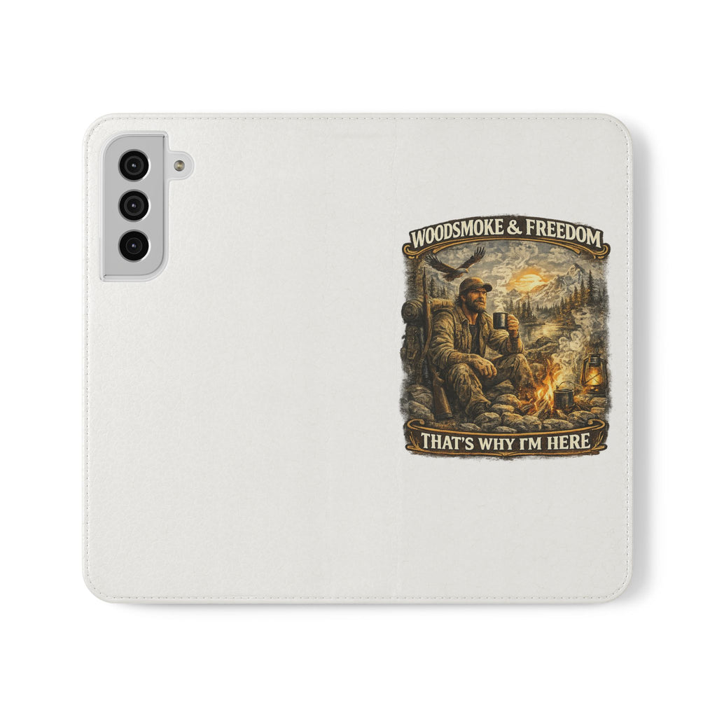 Flip Case - Woods, Smoke & Freedom Campfire Wallet Phone Case