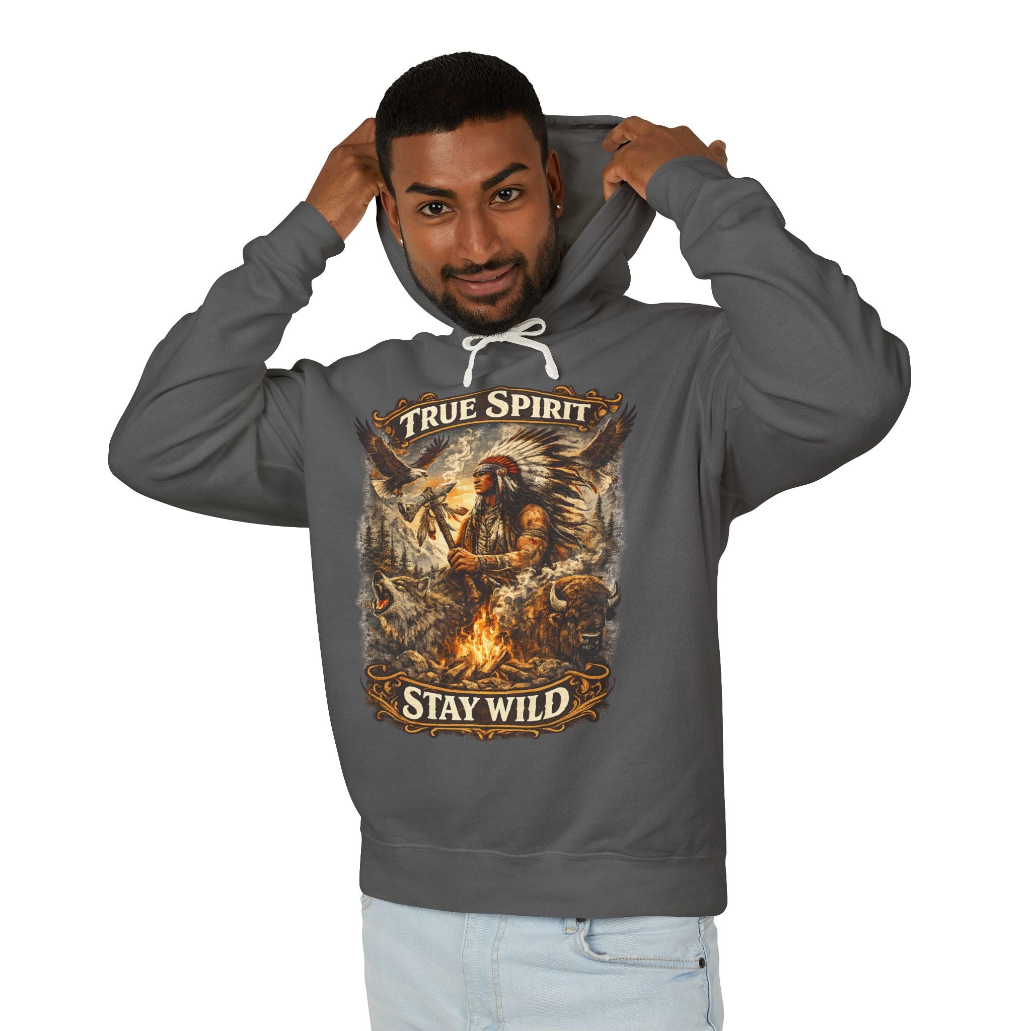 Stay Wild Hoodie — True Spirit Native-Inspired Graphic Hoodie