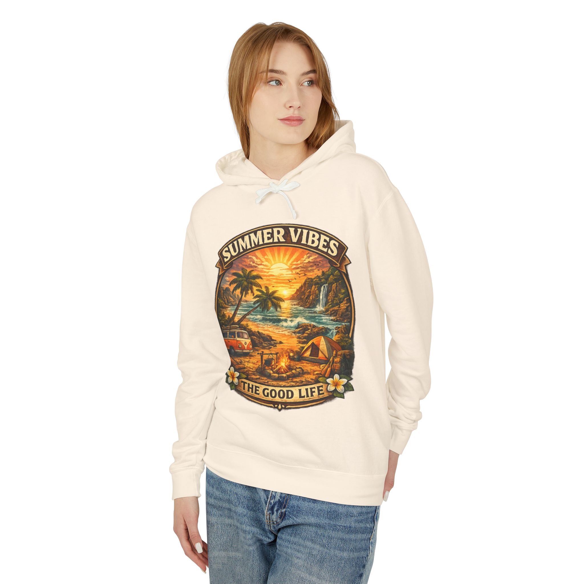 Summer Vibes Hoodie — The Good Life Beach Sunset Pullover