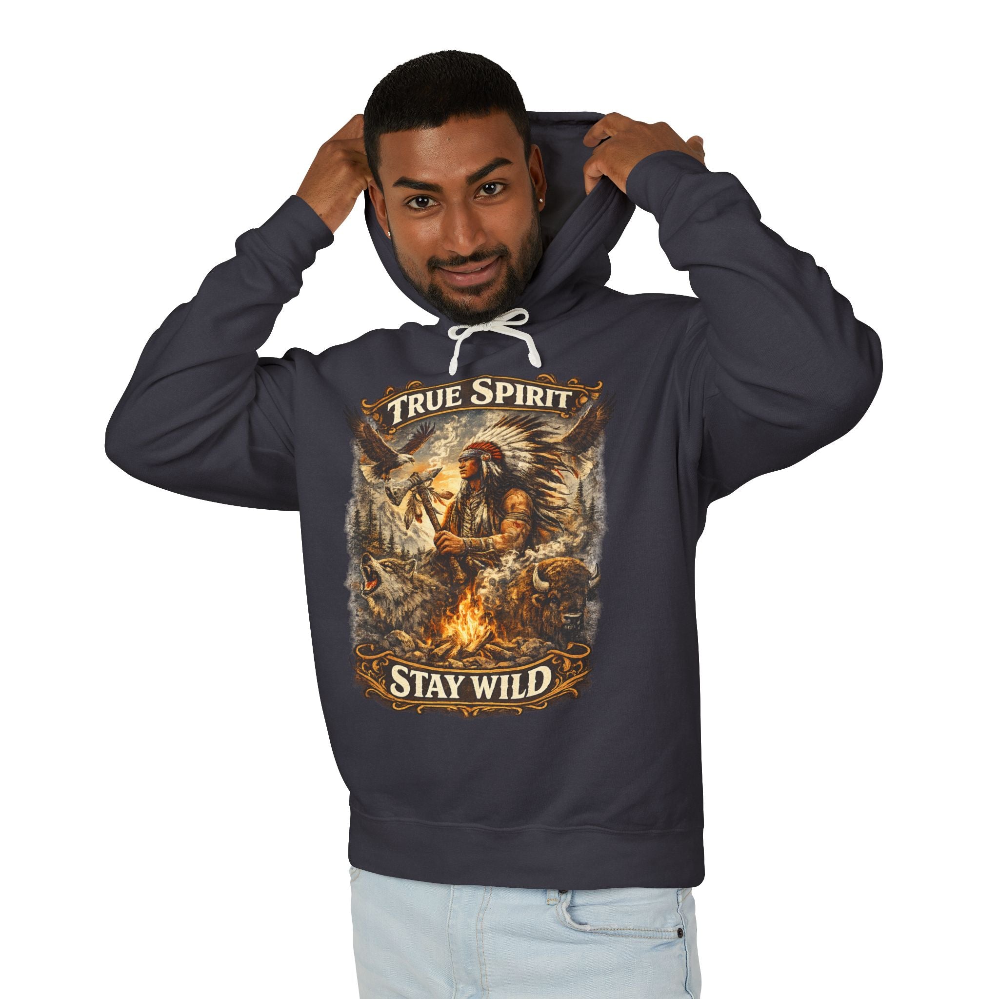 Stay Wild Hoodie — True Spirit Native-Inspired Graphic Hoodie