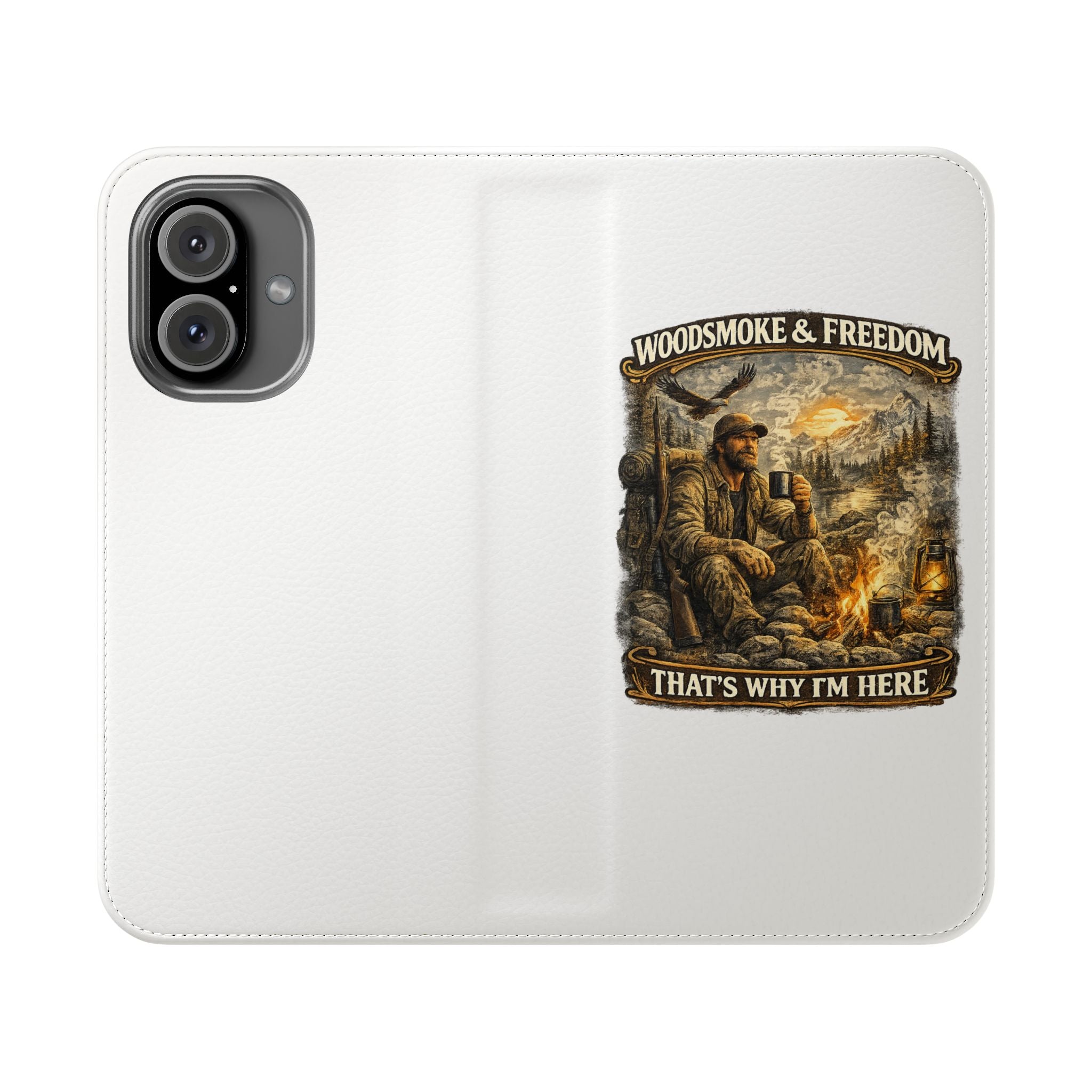 Flip Case - Woods, Smoke & Freedom Campfire Wallet Phone Case