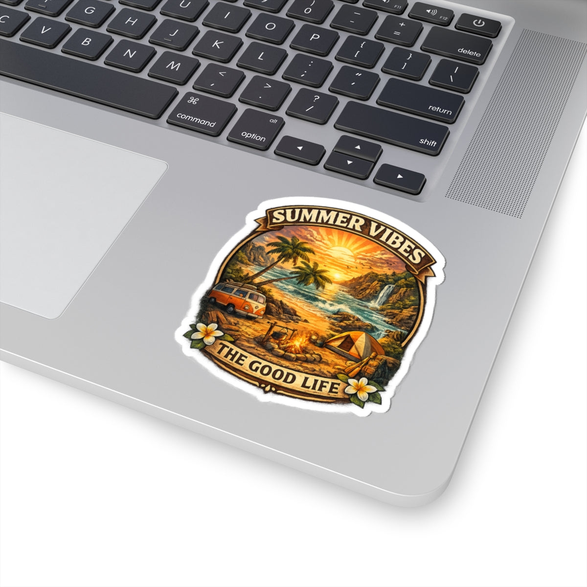 Summer Vibes Sticker — “The Good Life” Beach Camping Van Sticker