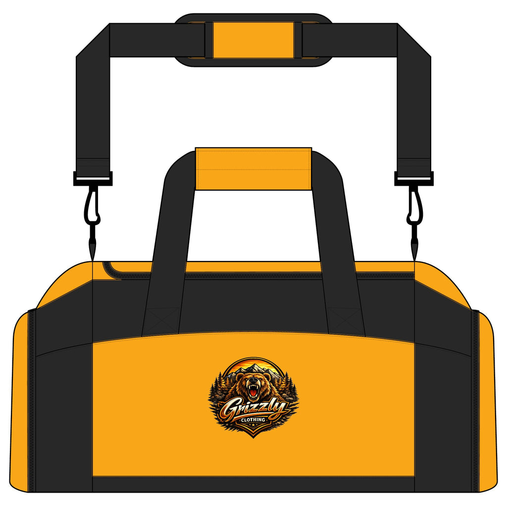 Grizzly Strength Gym Bag — Athletic Duffle with Fierce Bear Logo