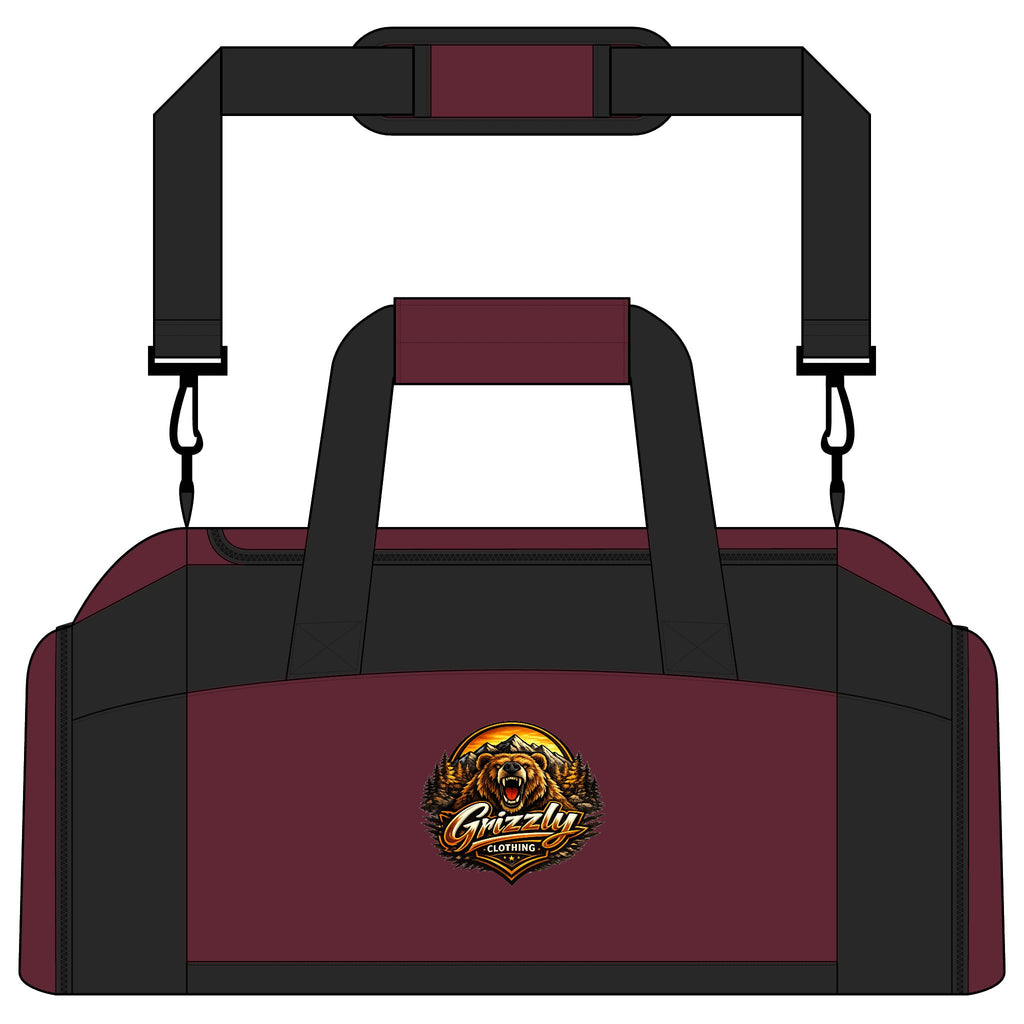 Grizzly Strength Gym Bag — Athletic Duffle with Fierce Bear Logo