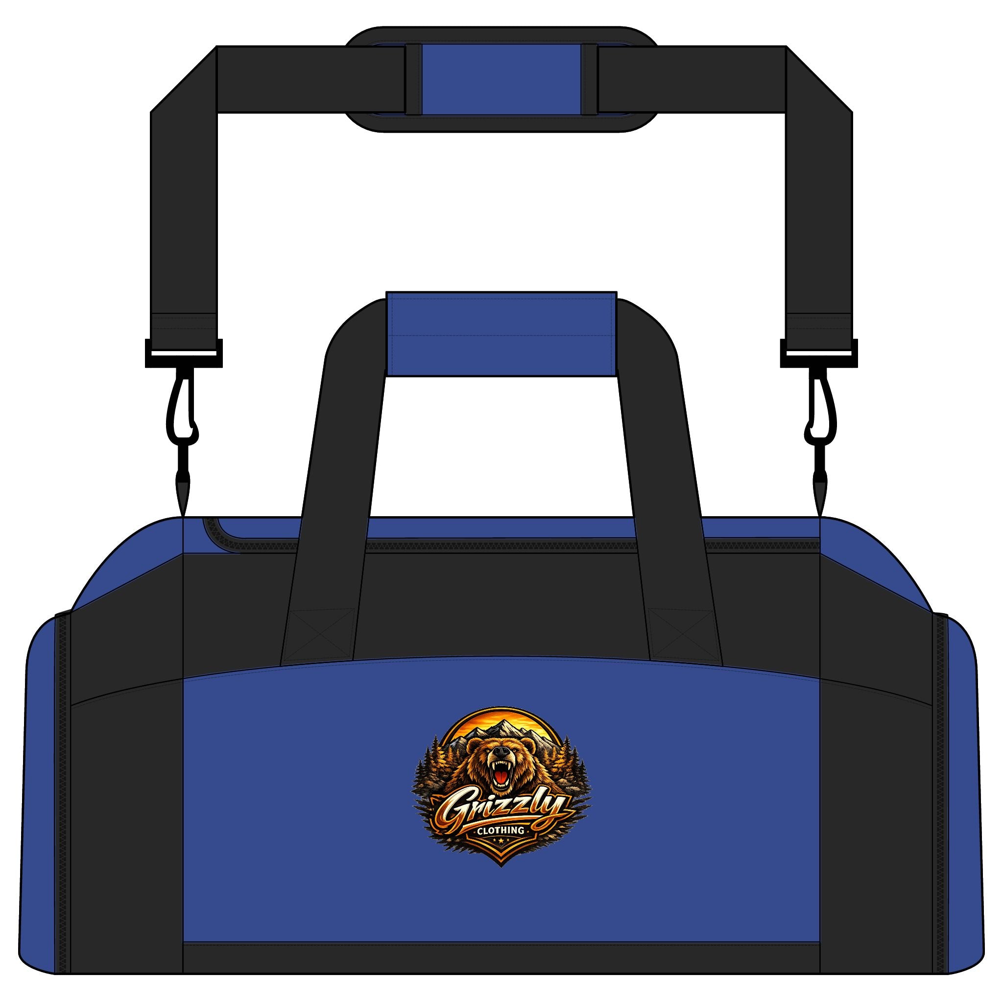 Grizzly Strength Gym Bag — Athletic Duffle with Fierce Bear Logo