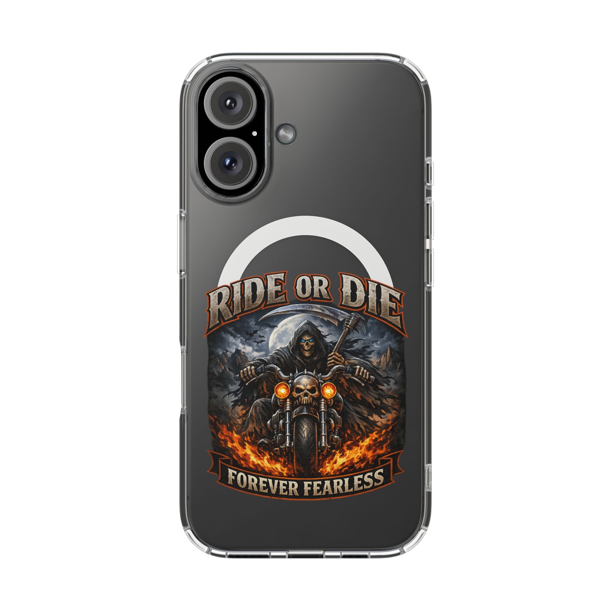 Ride or Die Motorcycle Clear Magnetic Phone Case — "Forever Fearless"