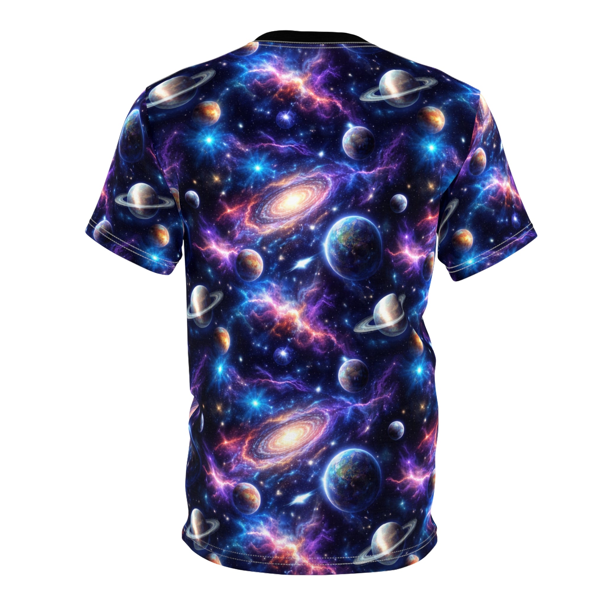 Galaxy Nebula All-Over Print Tee — Space Planets & Stars Design
