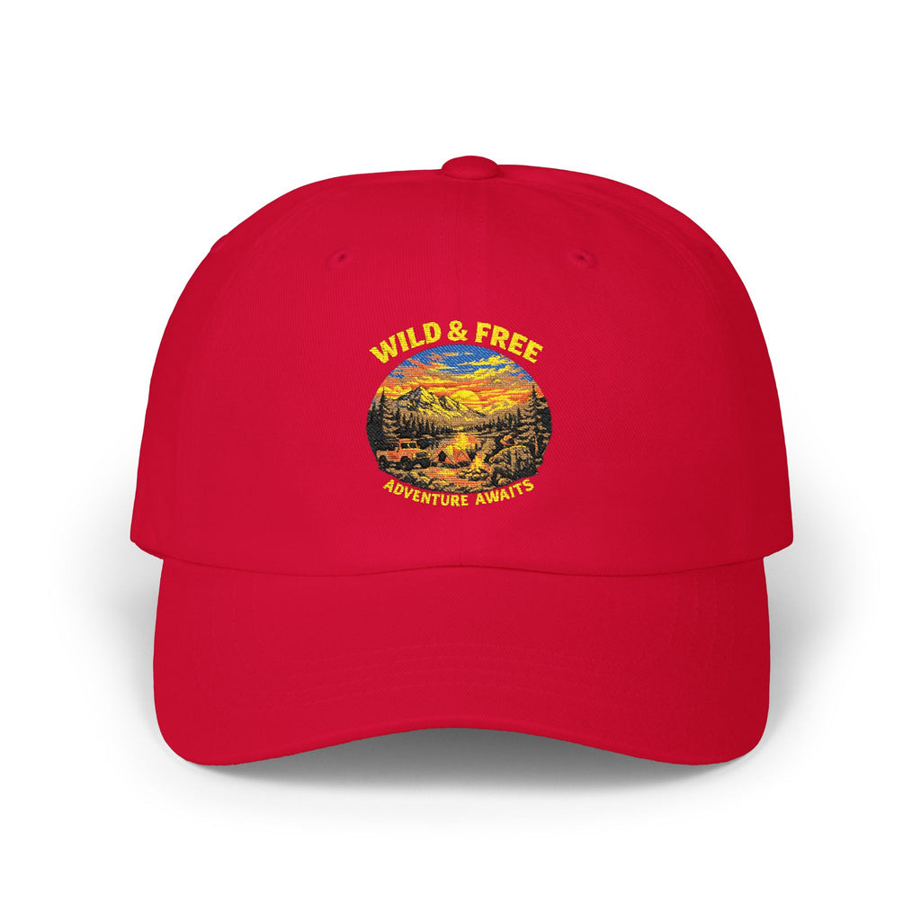 Sunset Trail Dad Cap — Wild & Free Mountain Landscape Hat