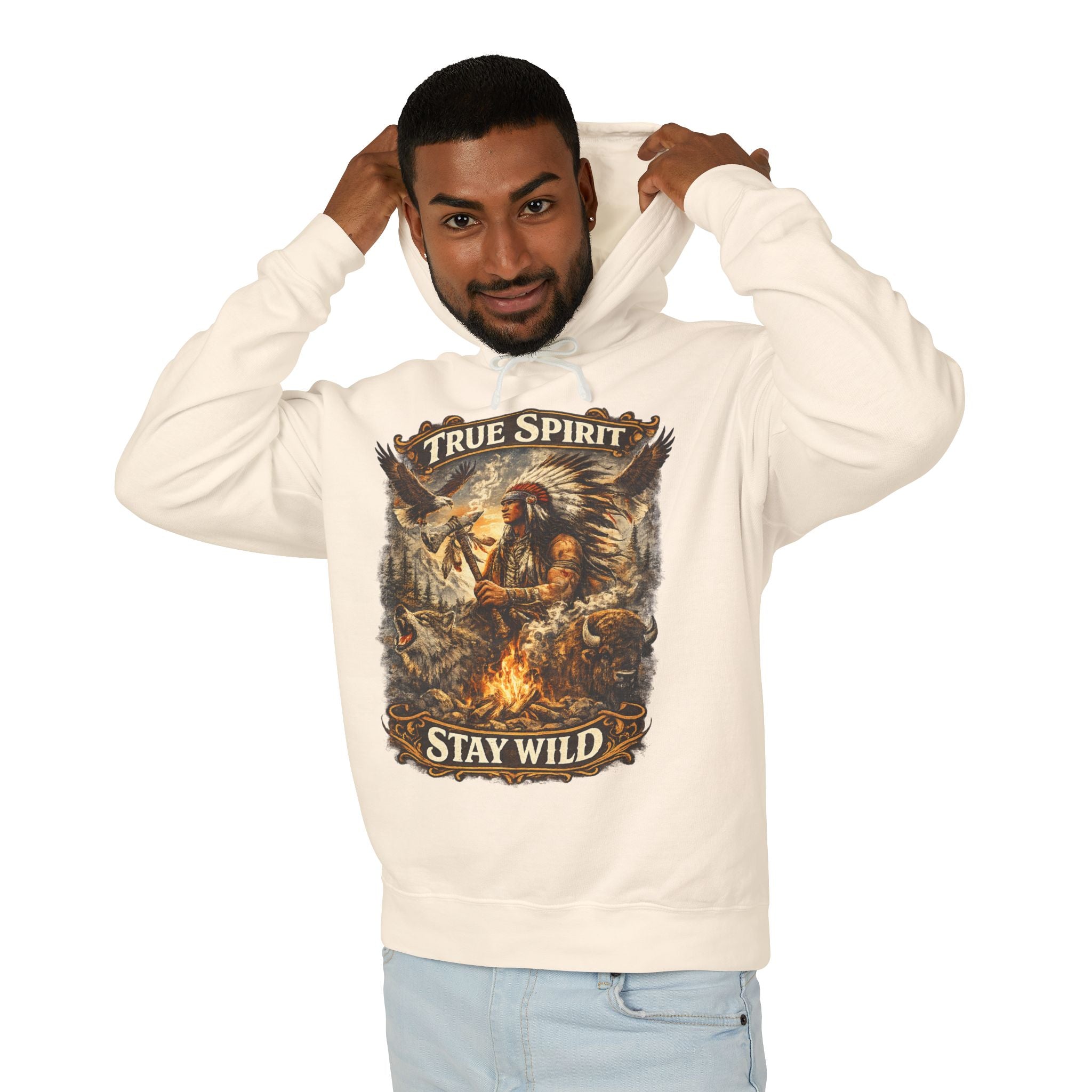Stay Wild Hoodie — True Spirit Native-Inspired Graphic Hoodie