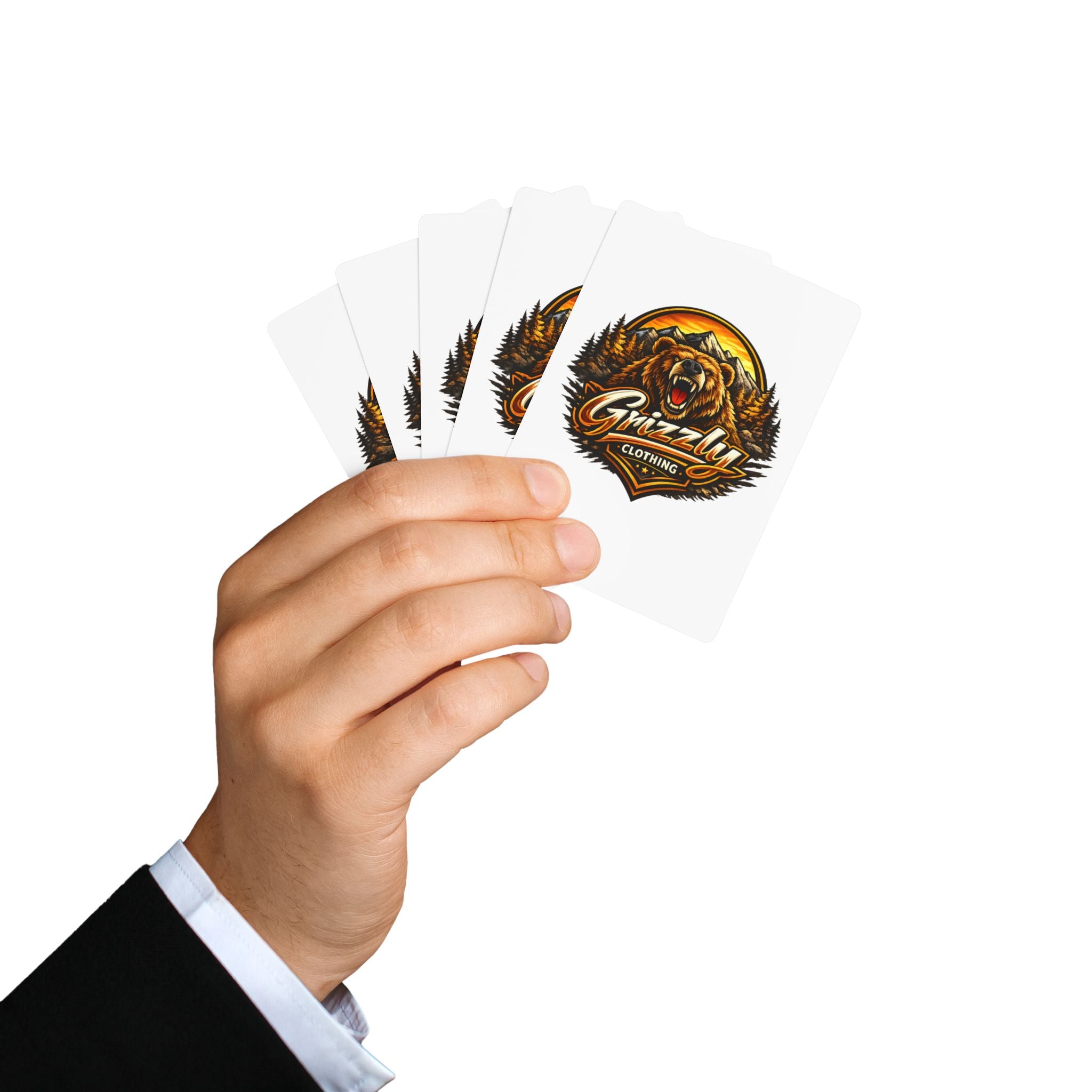 Grizzly Poker Playing Cards — Premium Bear Logo Card Deck for Game Nights