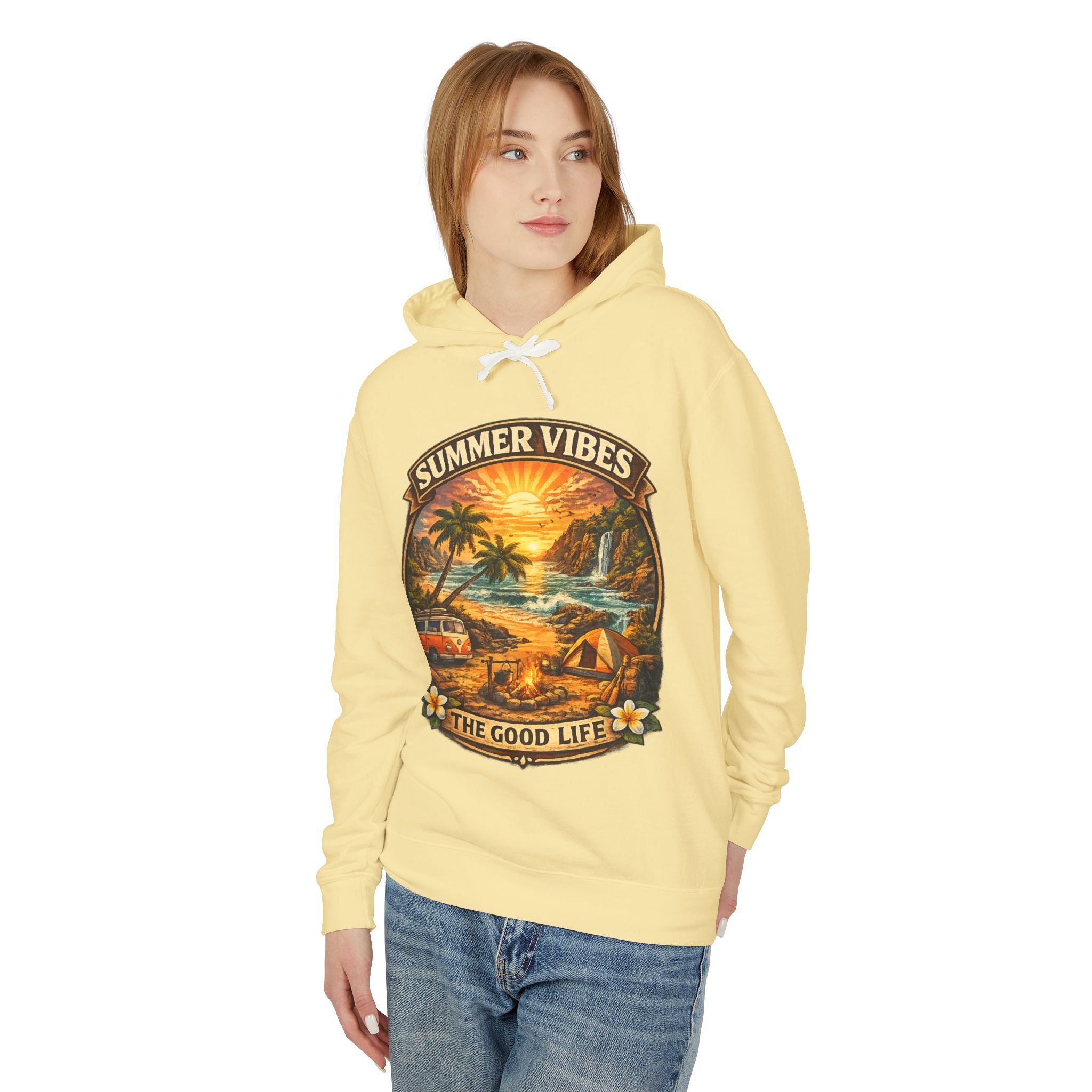 Summer Vibes Hoodie — The Good Life Beach Sunset Pullover
