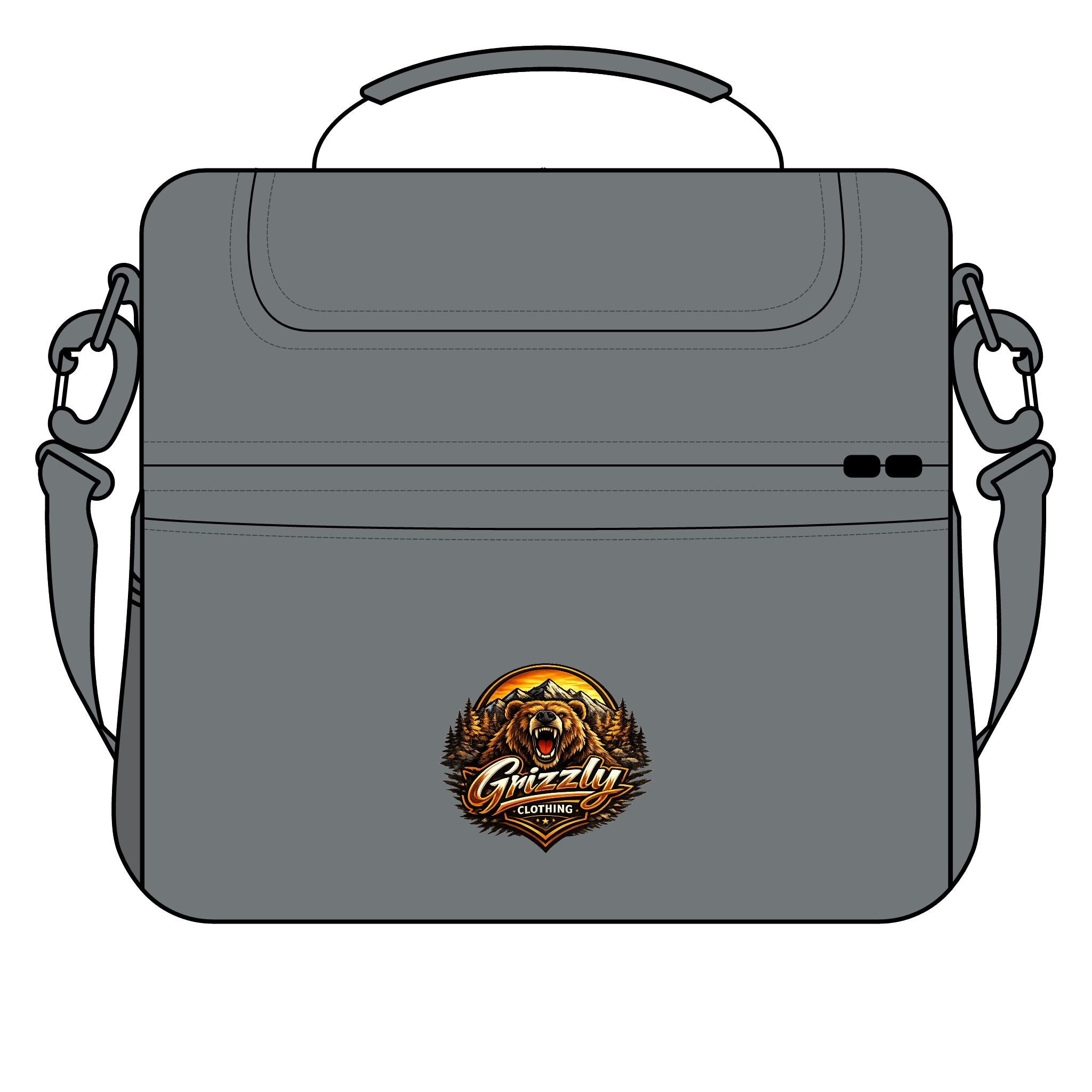 Insulated Grizzly Bear Cooler Bag — Outdoor Lunch/Drink Cooler with ‘Grizzly’ Logo