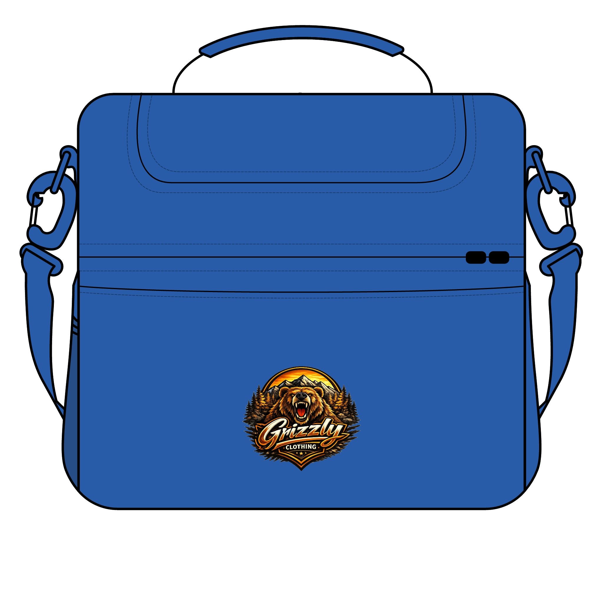 Insulated Grizzly Bear Cooler Bag — Outdoor Lunch/Drink Cooler with ‘Grizzly’ Logo