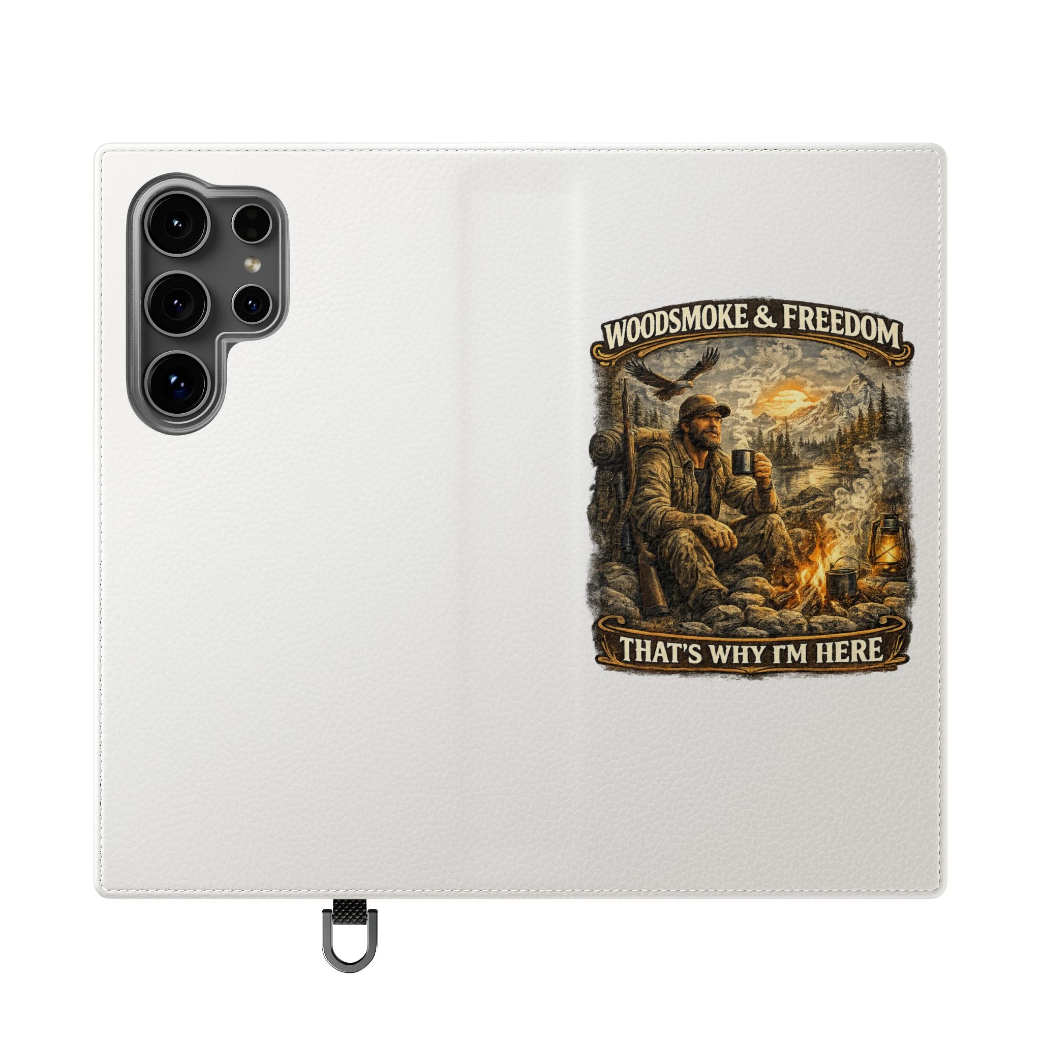 Flip Case - Woods, Smoke & Freedom Campfire Wallet Phone Case