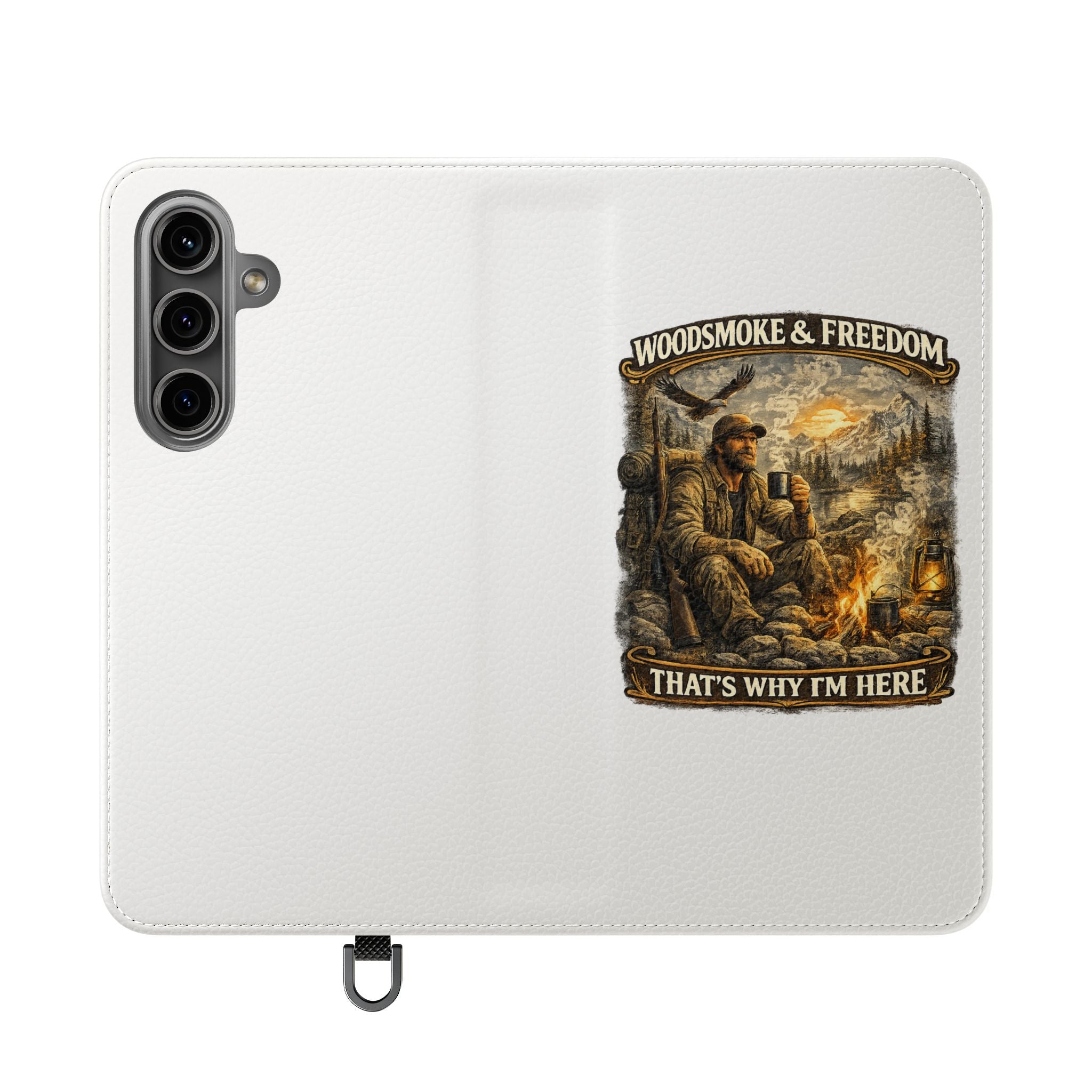 Flip Case - Woods, Smoke & Freedom Campfire Wallet Phone Case