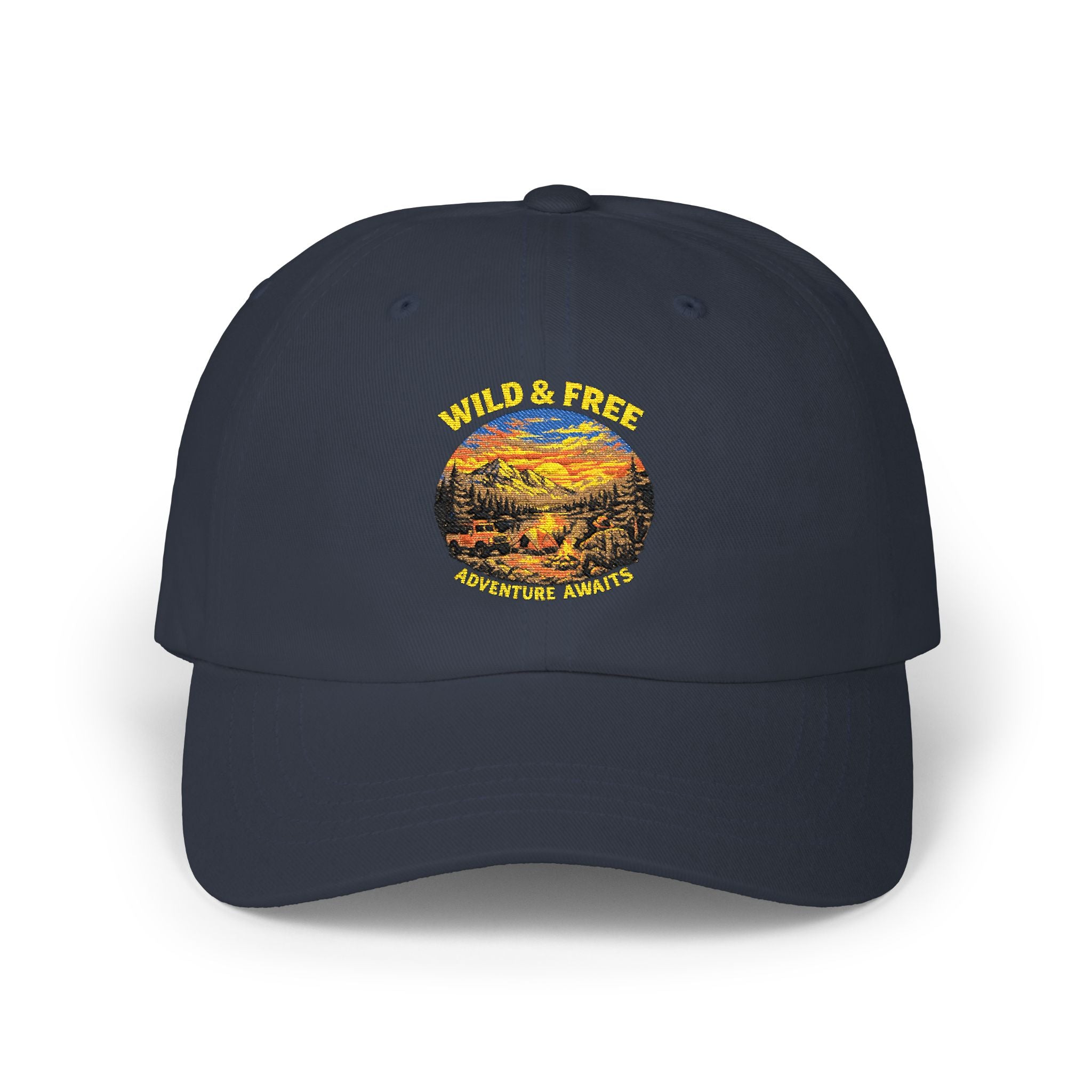 Sunset Trail Dad Cap — Wild & Free Mountain Landscape Hat