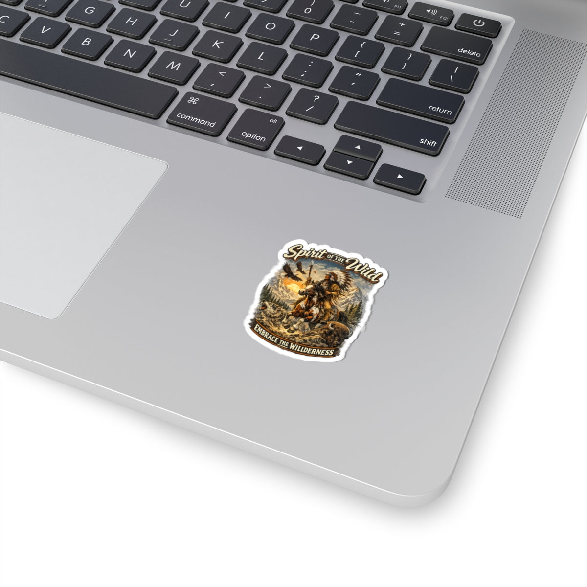 Spirit of the Wild Kiss-Cut Sticker — Embrace the Wilderness Outdoor Adventure Decal
