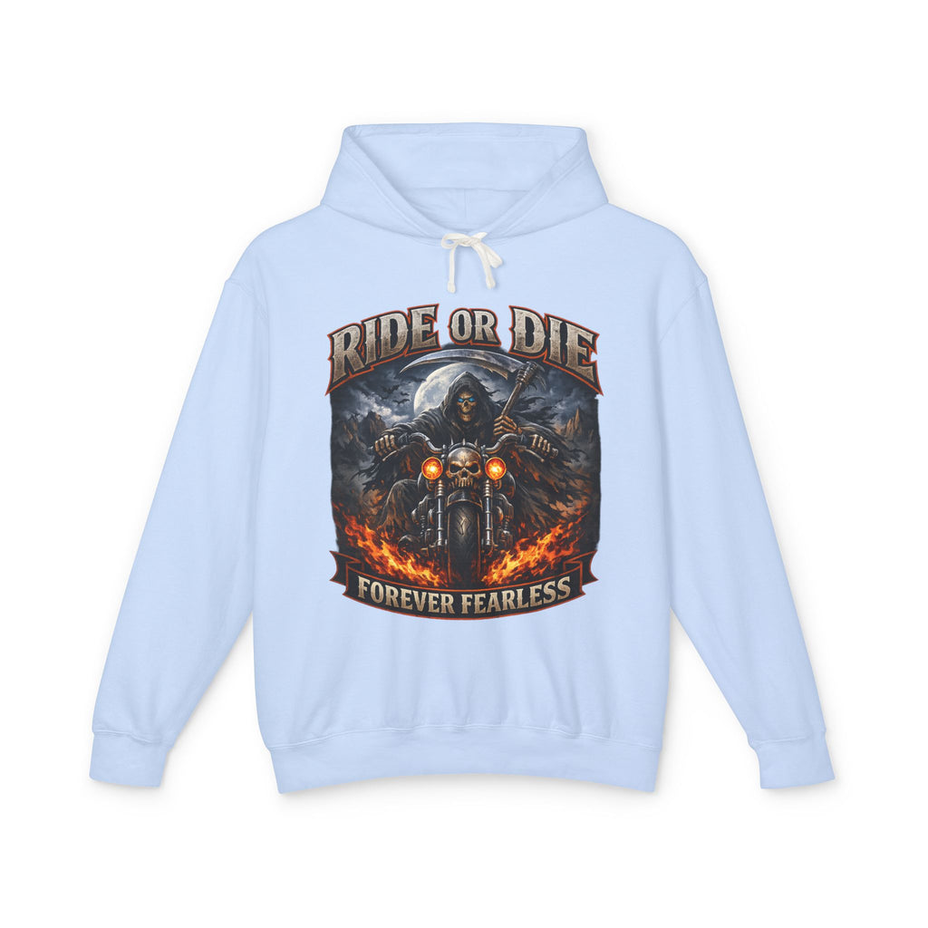 Ride or Die Motorcycle Hoodie - "Forever Fearless" Biker Graphic Sweatshirt