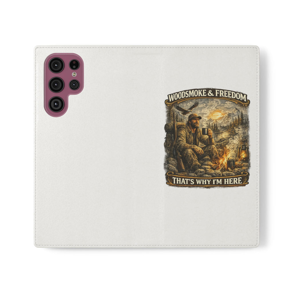 Flip Case - Woods, Smoke & Freedom Campfire Wallet Phone Case