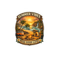 Summer Vibes Sticker — “The Good Life” Beach Camping Van Sticker