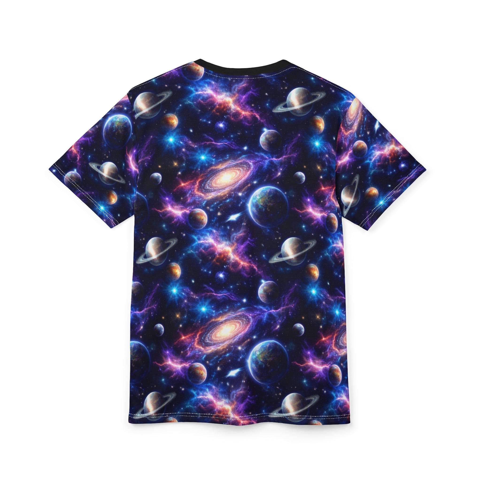 Galaxy Nebula All-Over Print Tee — Space Planets & Stars Design