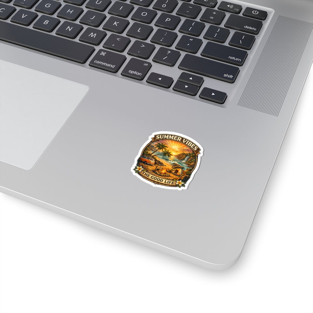Summer Vibes Sticker — “The Good Life” Beach Camping Van Sticker