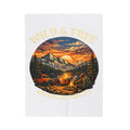Wild & Free Camping Blanket — Adventure Mountains Velveteen Plush Throw