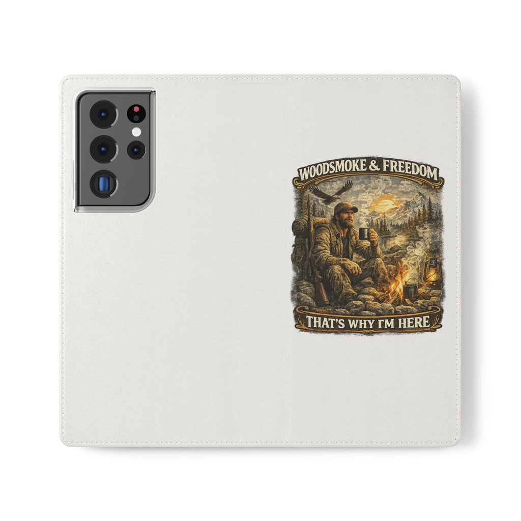 Flip Case - Woods, Smoke & Freedom Campfire Wallet Phone Case