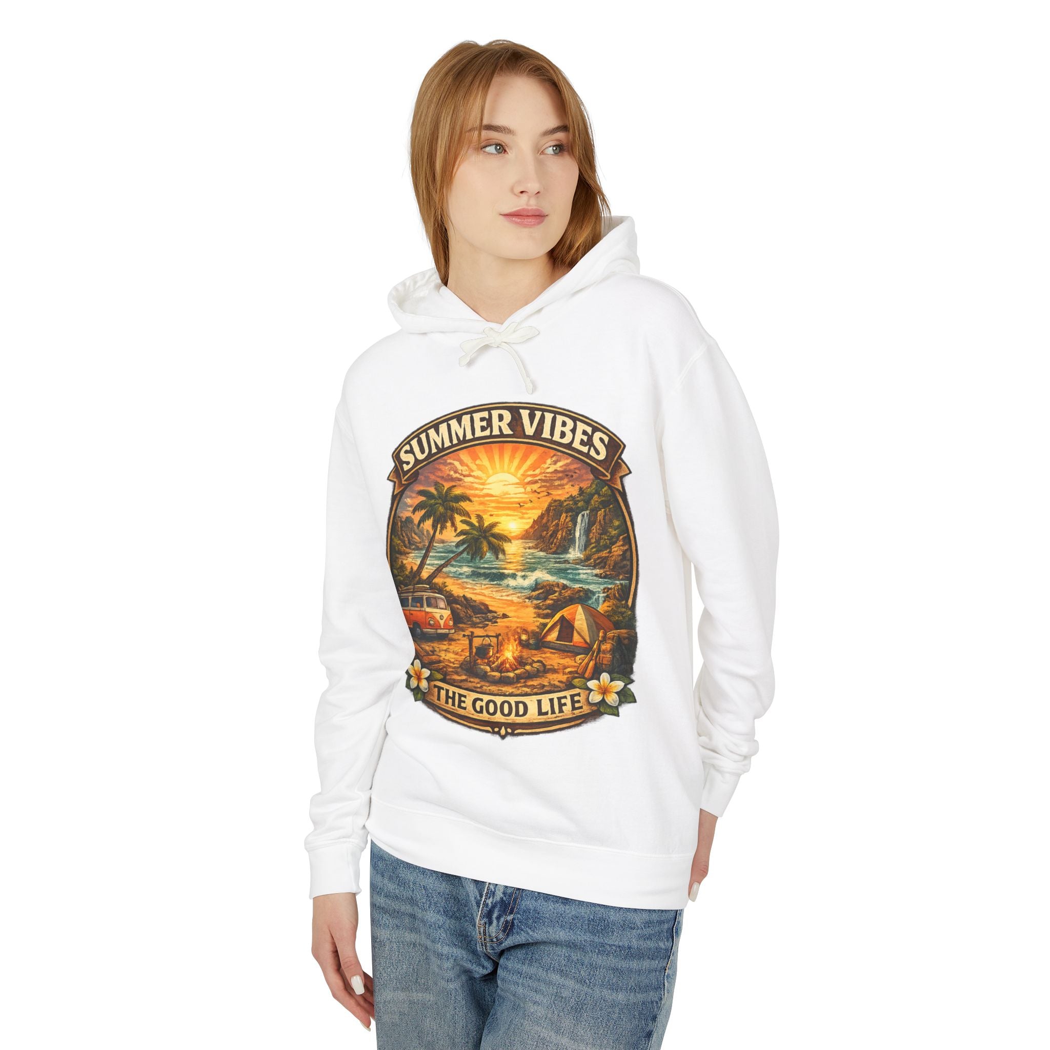 Summer Vibes Hoodie — The Good Life Beach Sunset Pullover